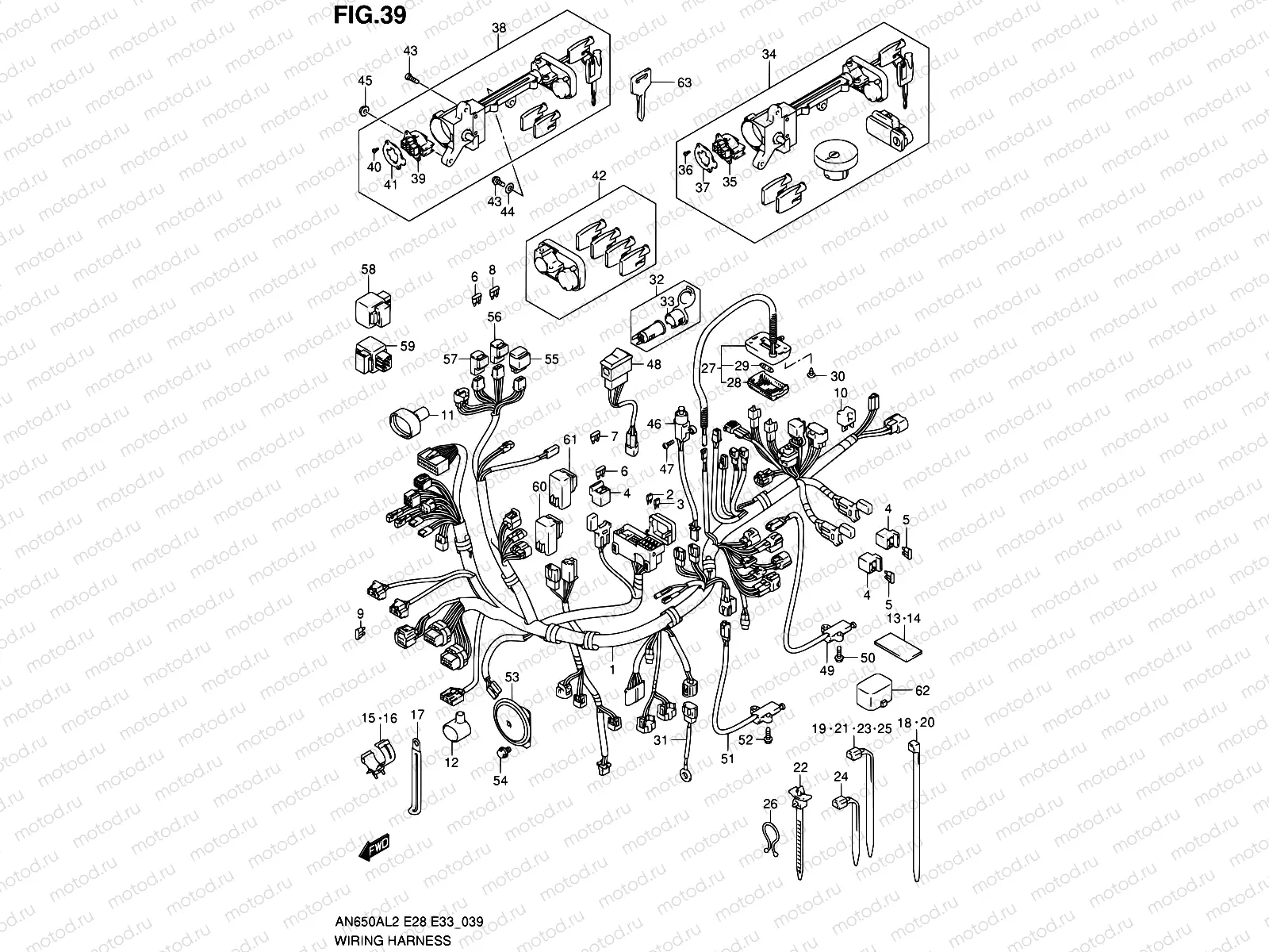 39 - WIRING HARNESS (AN650AL2 E28)