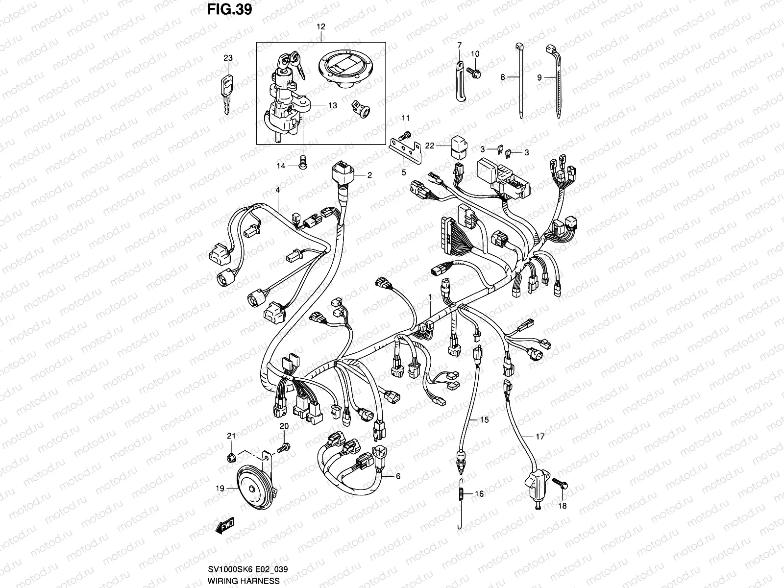 39 - WIRING HARNESS (SV1000S/S1/S2)