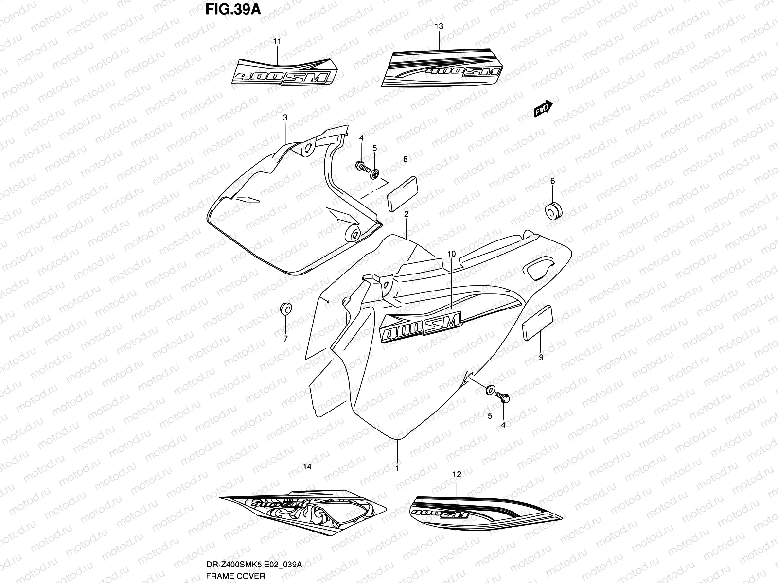 39A - FRAME COVER (MODEL K7/K8)