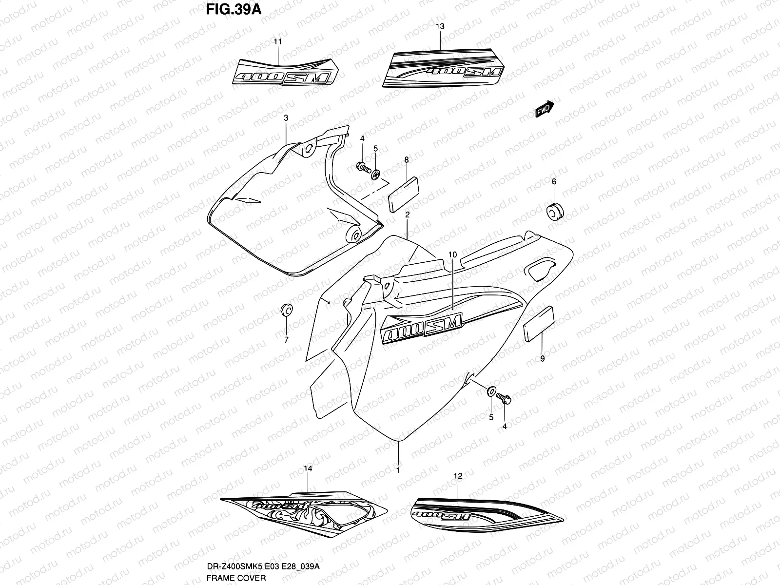 39A - FRAME COVER (MODEL K7/K8)