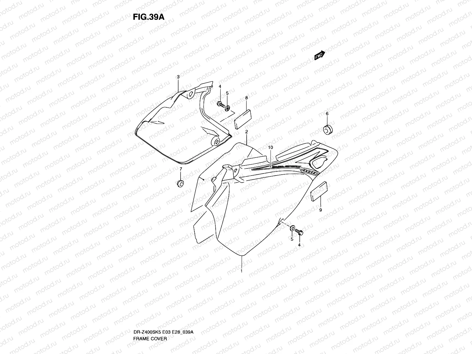 39A - FRAME COVER (MODEL K9)