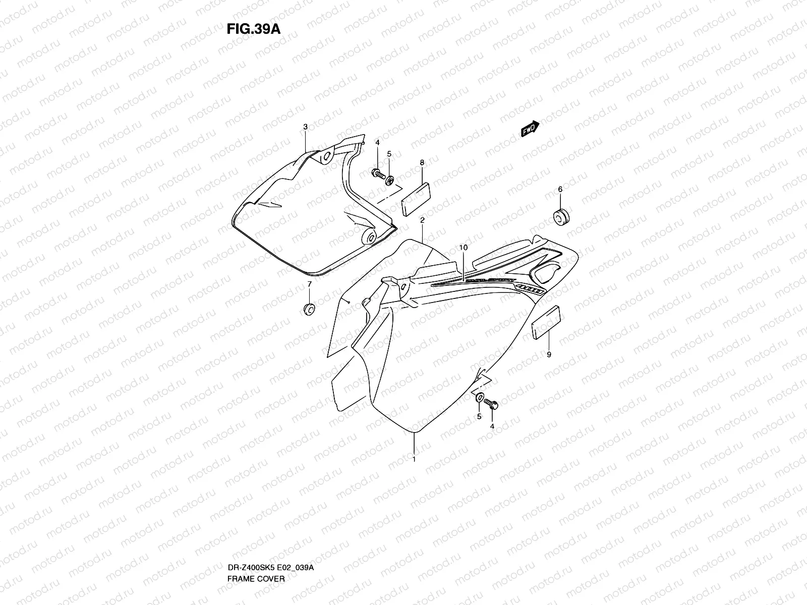 39A - FRAME COVER (MODEL K9)
