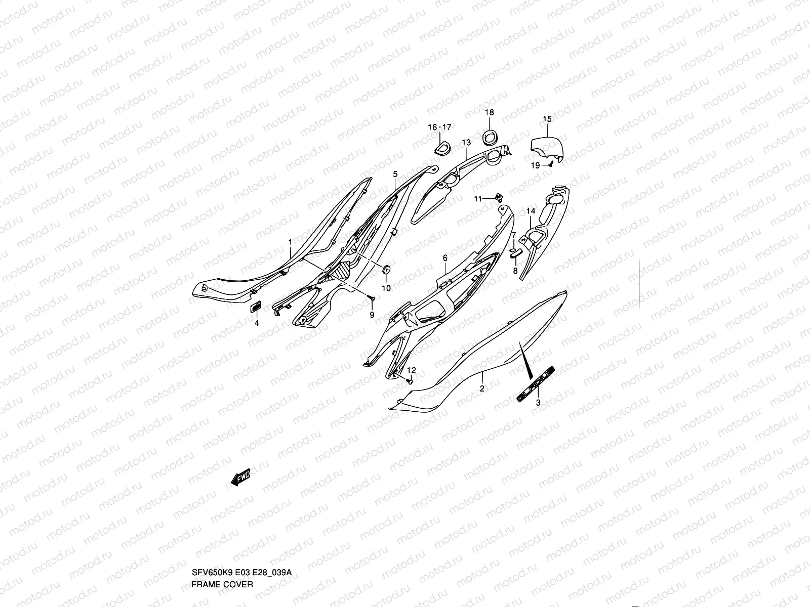 39A - FRAME COVER (MODEL L0)