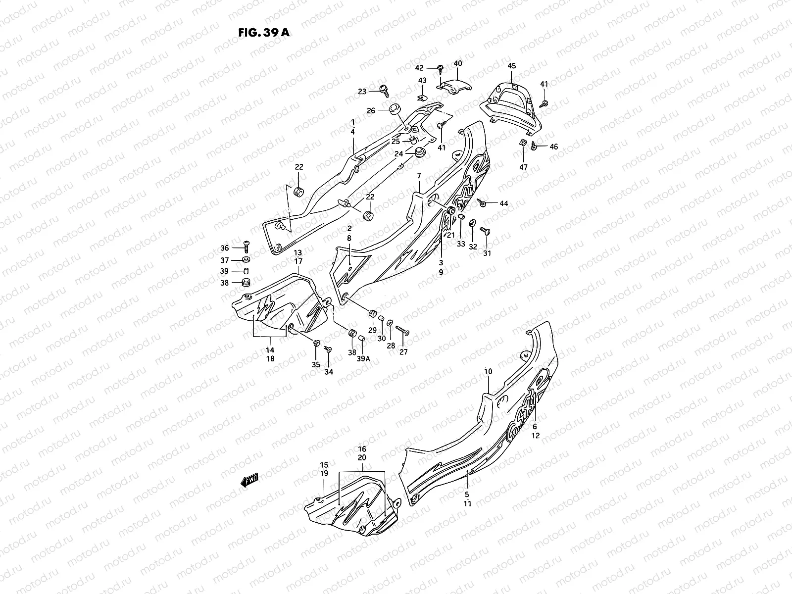 39A - FRAME COVER (MODEL P)