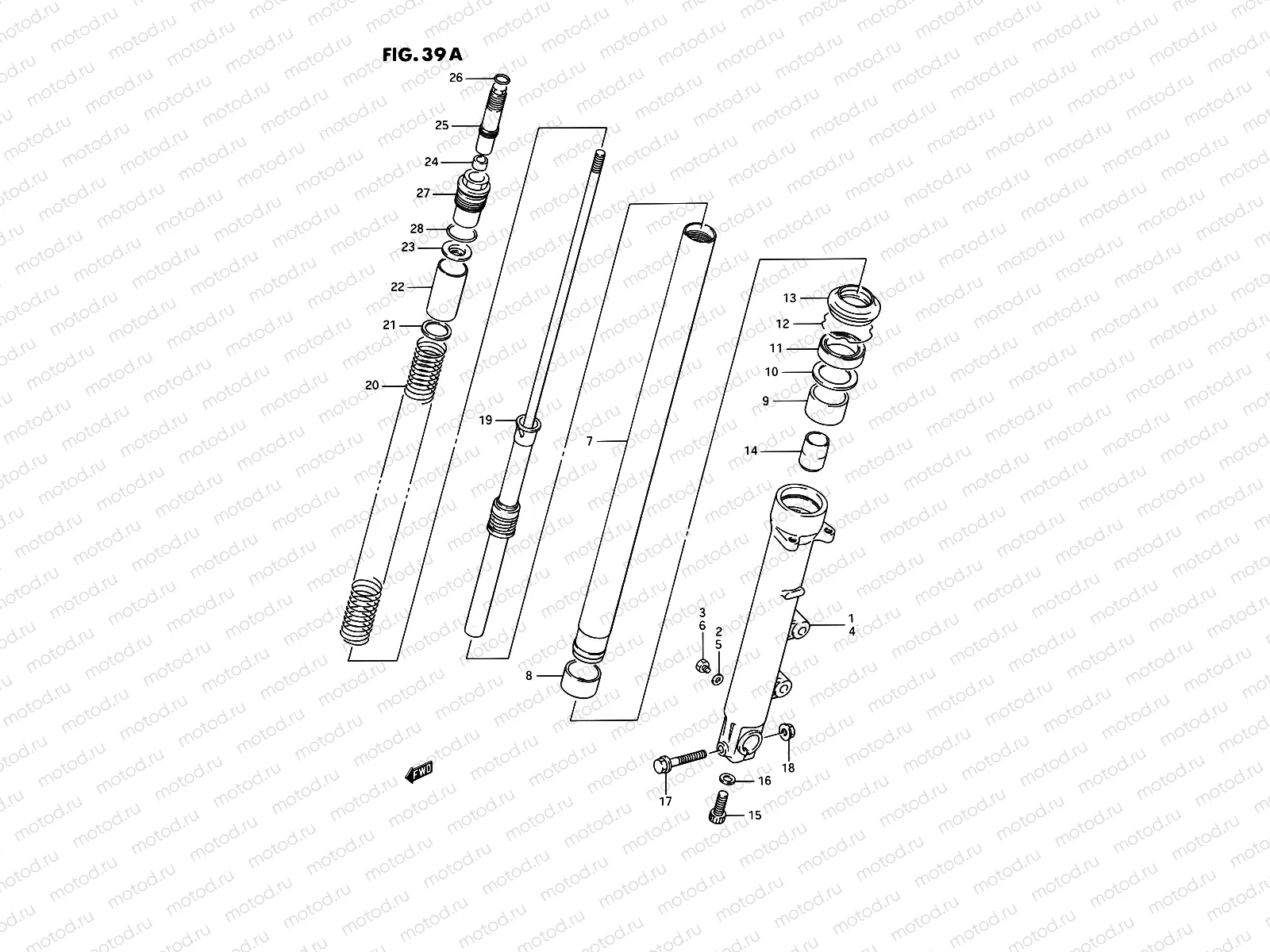 39A - FRONT DAMPER (MODEL K/L/M/N/P)