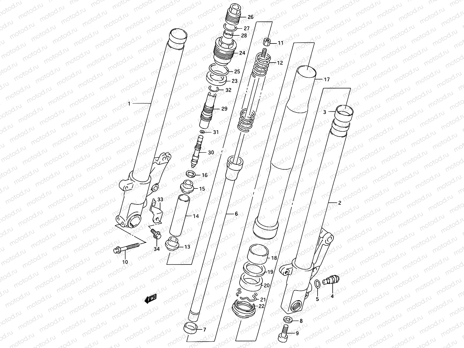 39A - FRONT DAMPER (MODEL R/S)
