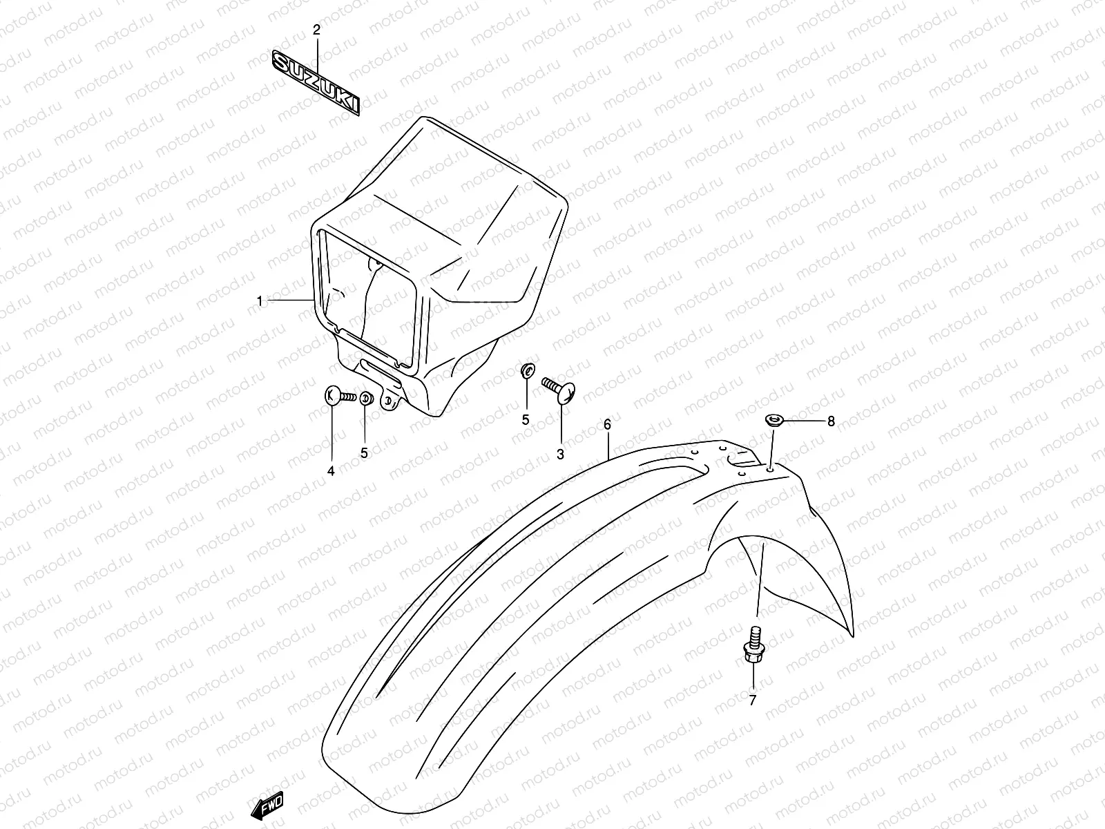 39A - FRONT FENDER (MODEL K1)