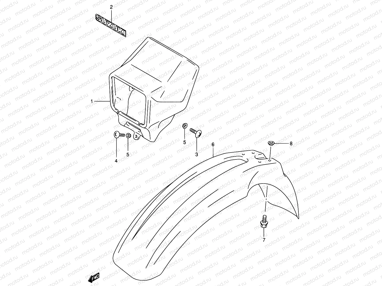 39A - FRONT FENDER (MODEL K1)