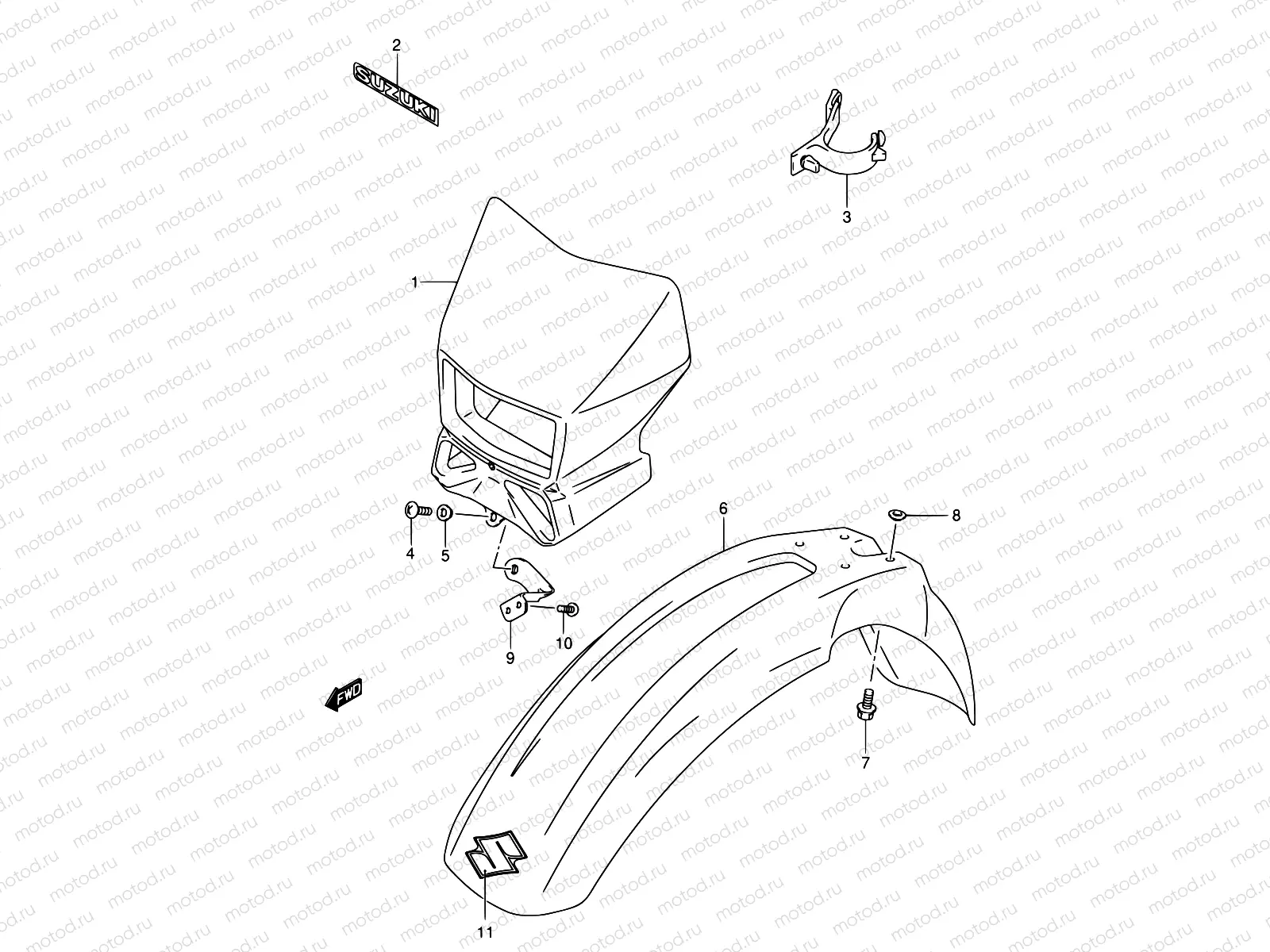 39A - FRONT FENDER (MODEL K2/K3/K4)