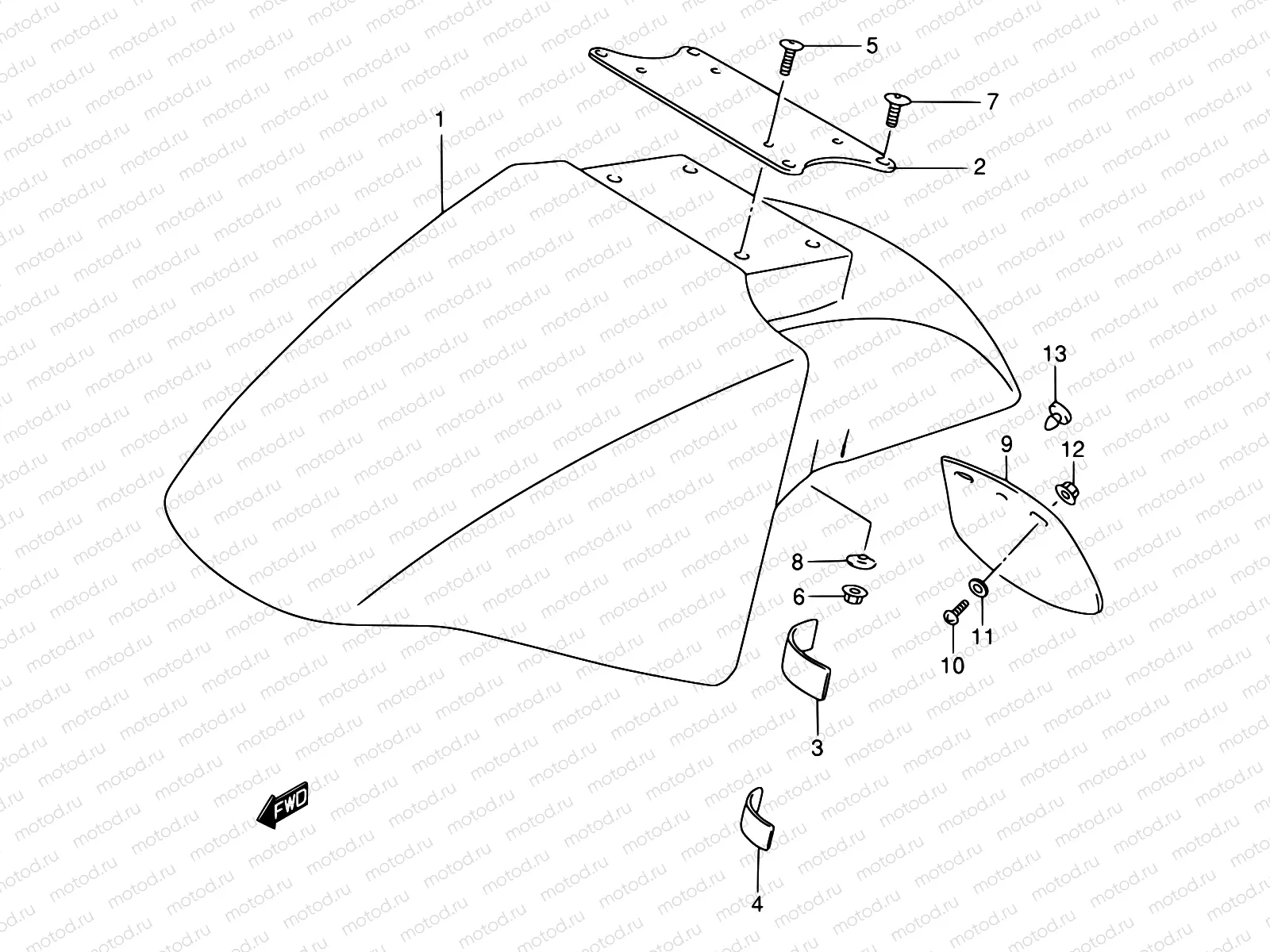 39A - FRONT FENDER (MODEL S/T)