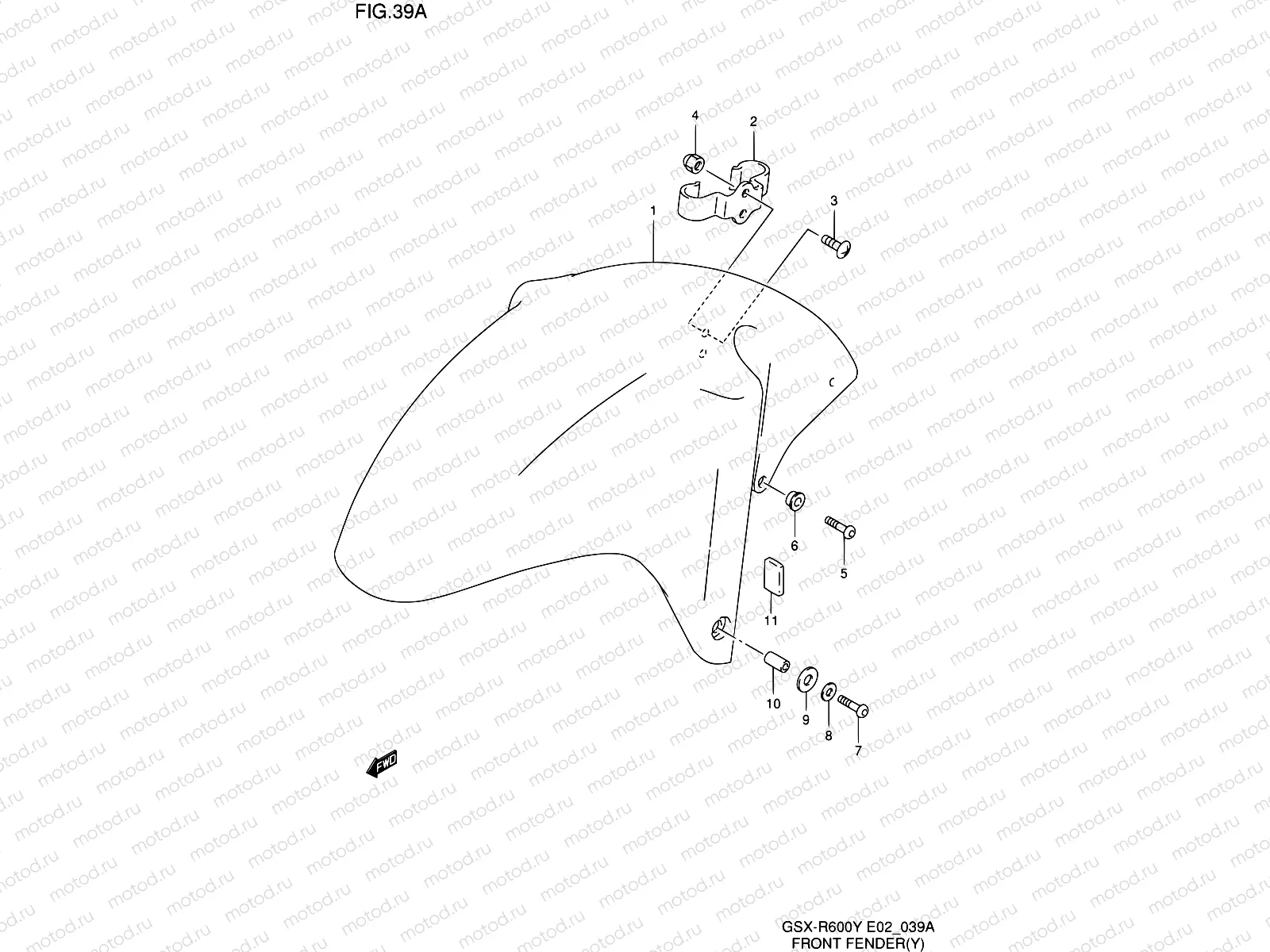 39A - FRONT FENDER (MODEL Y)