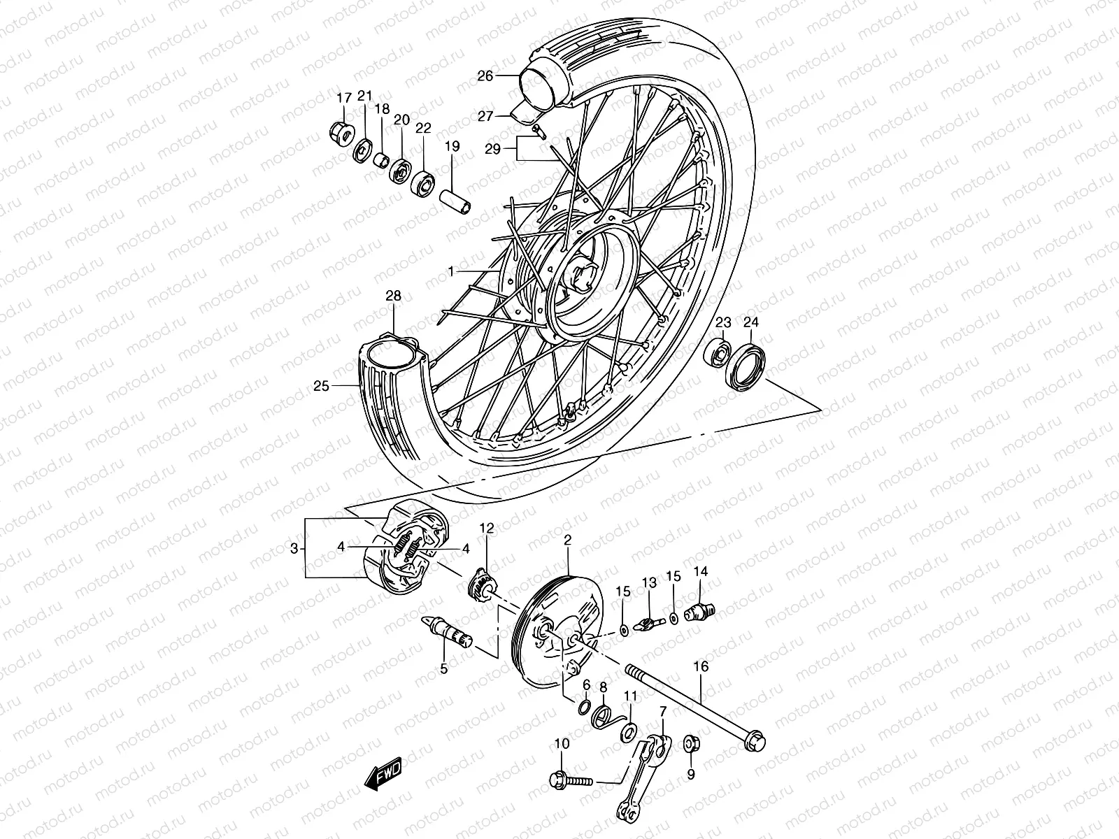 39A - FRONT WHEEL (MODEL T)