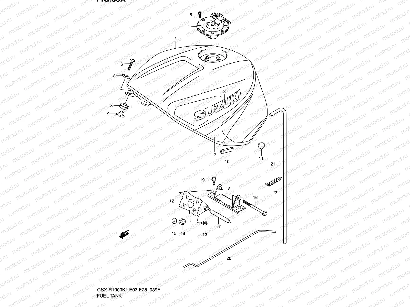39A - FUEL TANK (GSX-R1000K2)