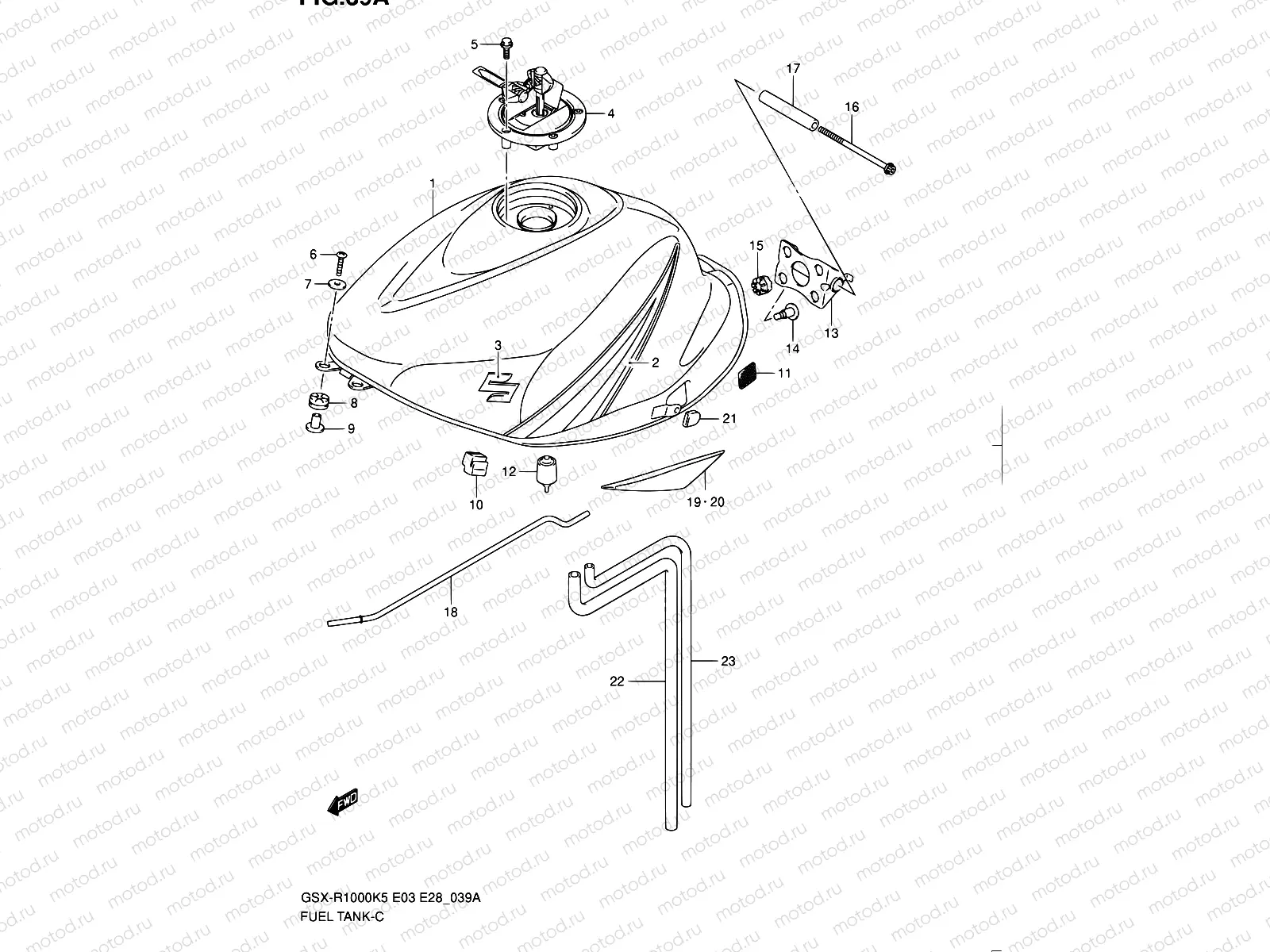39A - FUEL TANK (GSX-R1000K6)
