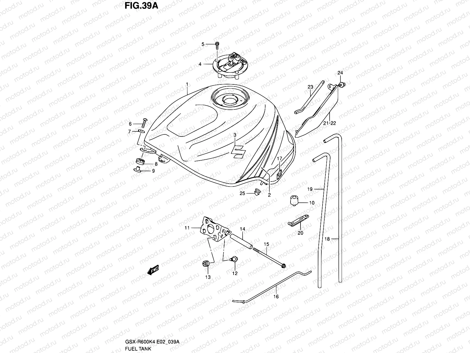 39A - FUEL TANK (GSX-R600K5)