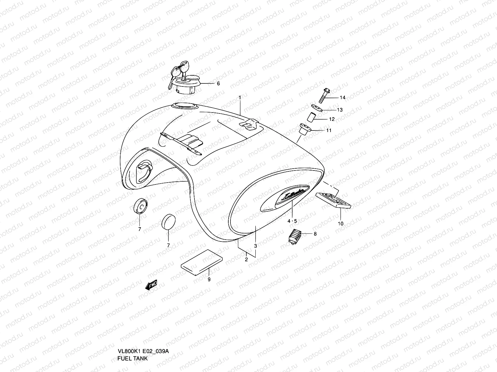 39A - FUEL TANK (MODEL K2)