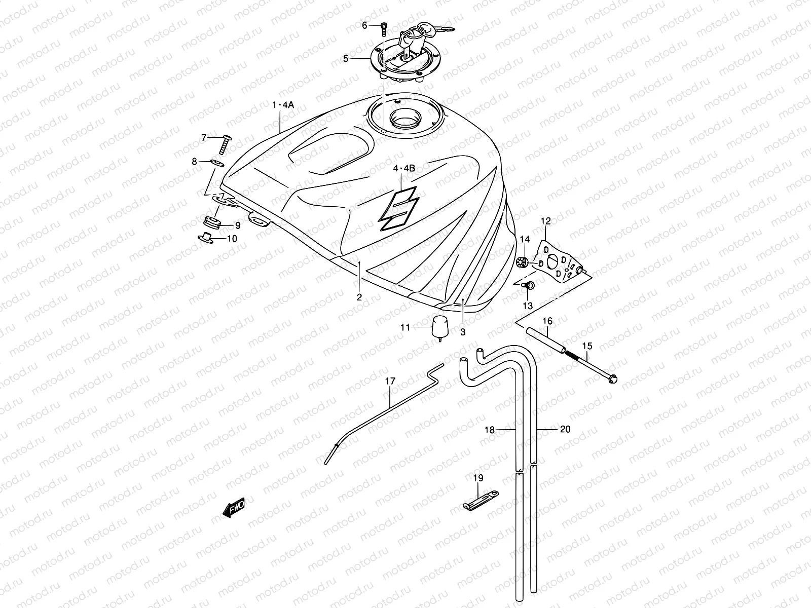 39A - FUEL TANK (MODEL K4)