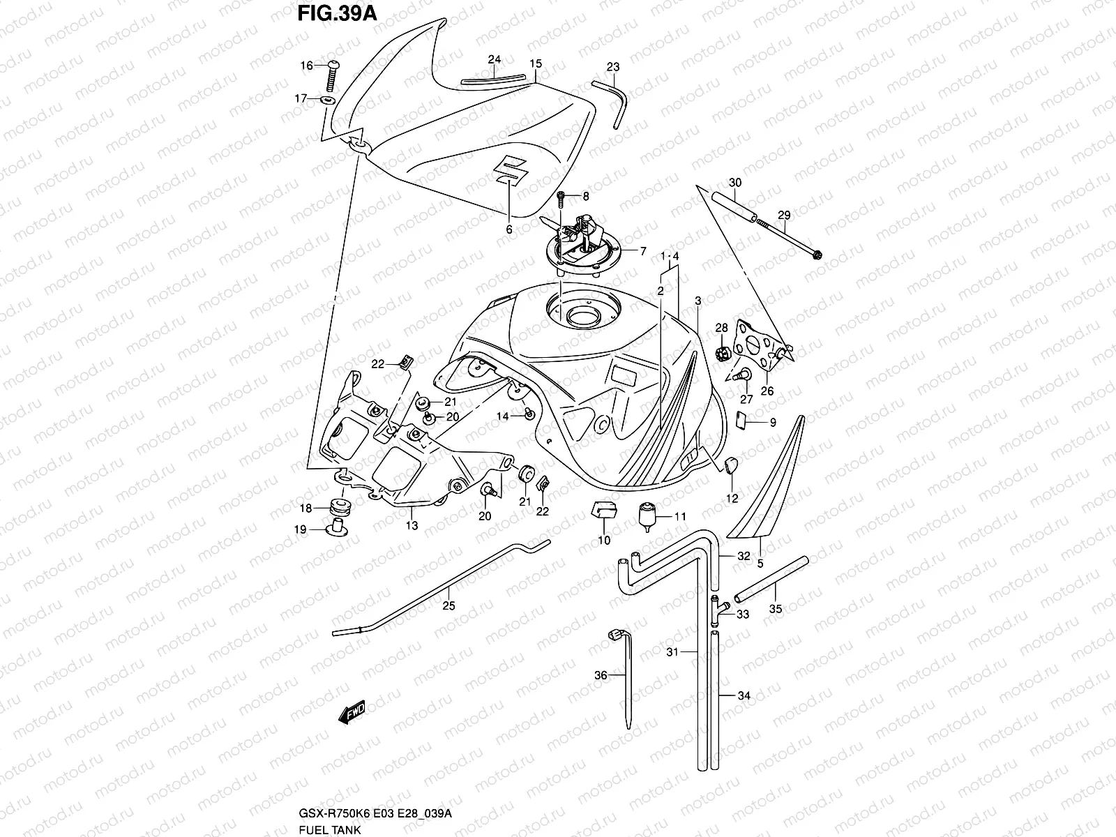 39A - FUEL TANK (MODEL K7)