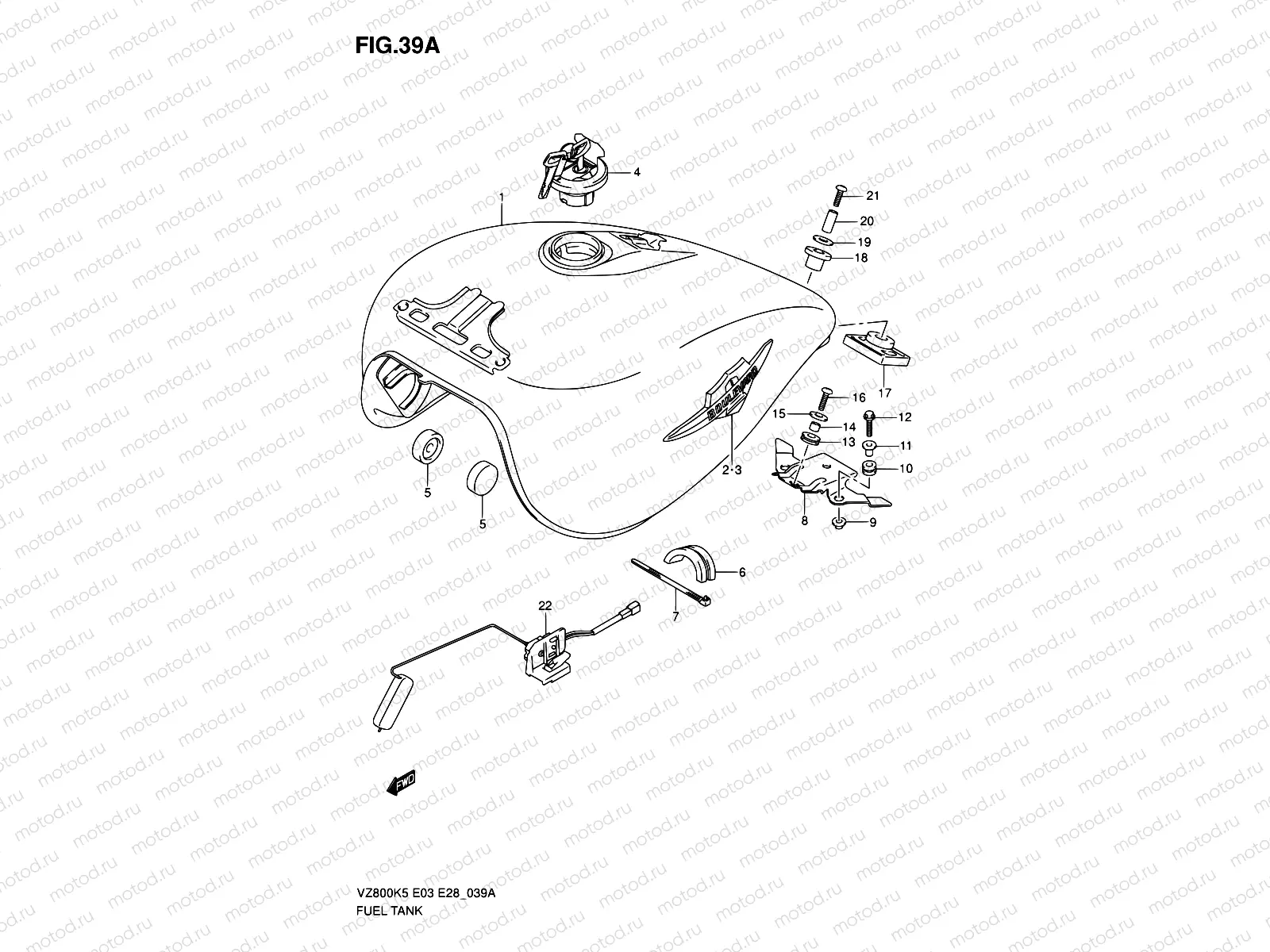 39A - FUEL TANK (MODEL K7/K8)