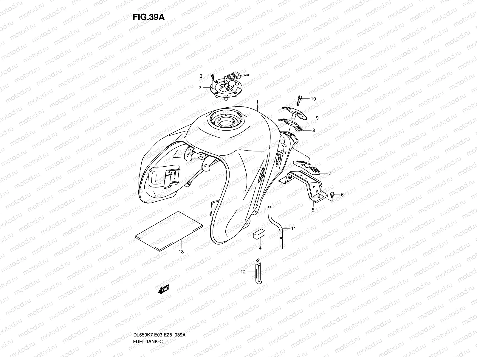 39A - FUEL TANK (MODEL K8)