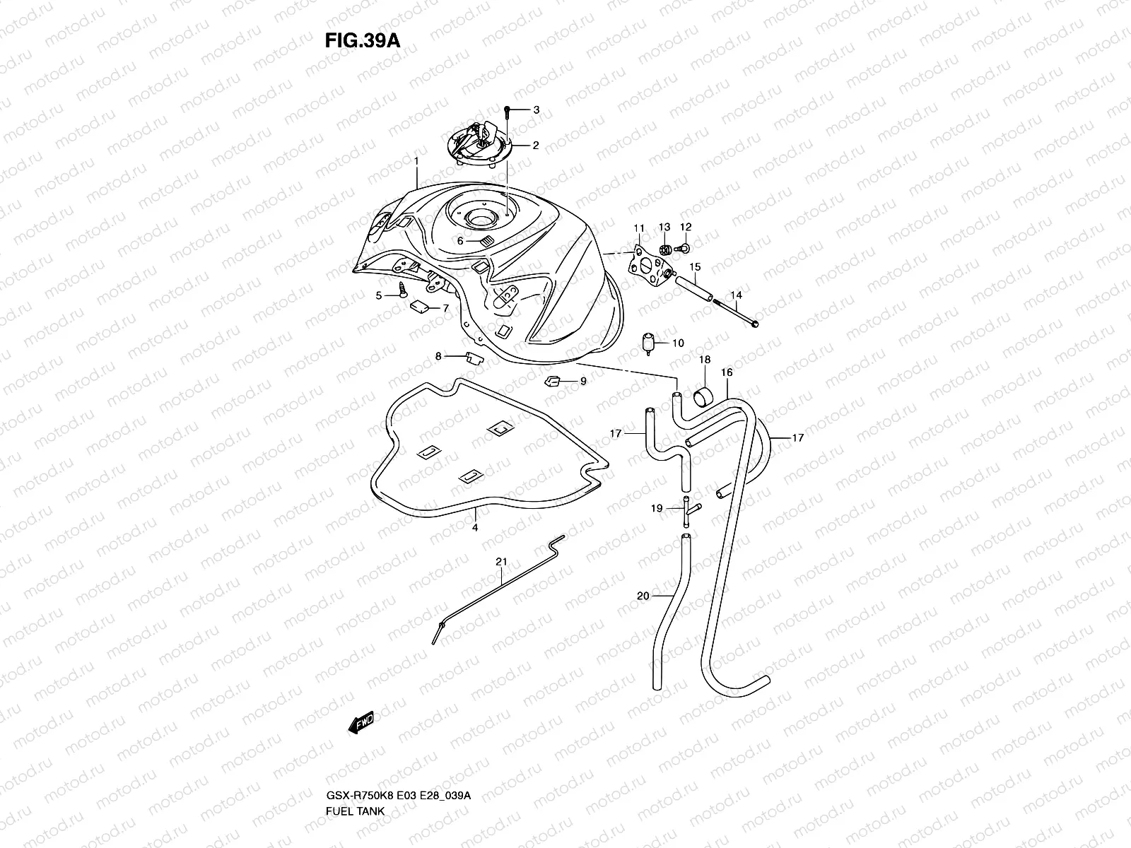 39A - FUEL TANK (MODEL K9)