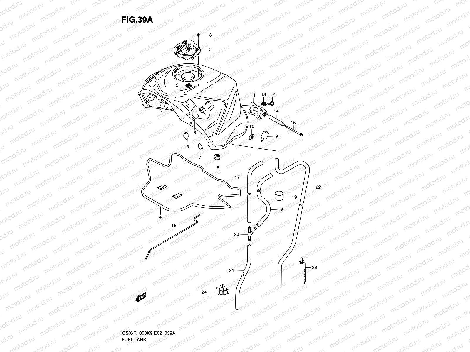 39A - FUEL TANK (MODEL L0)