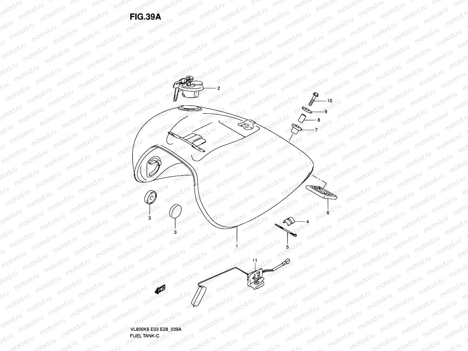 39A - FUEL TANK (VL800CK6/CK7/CK8)