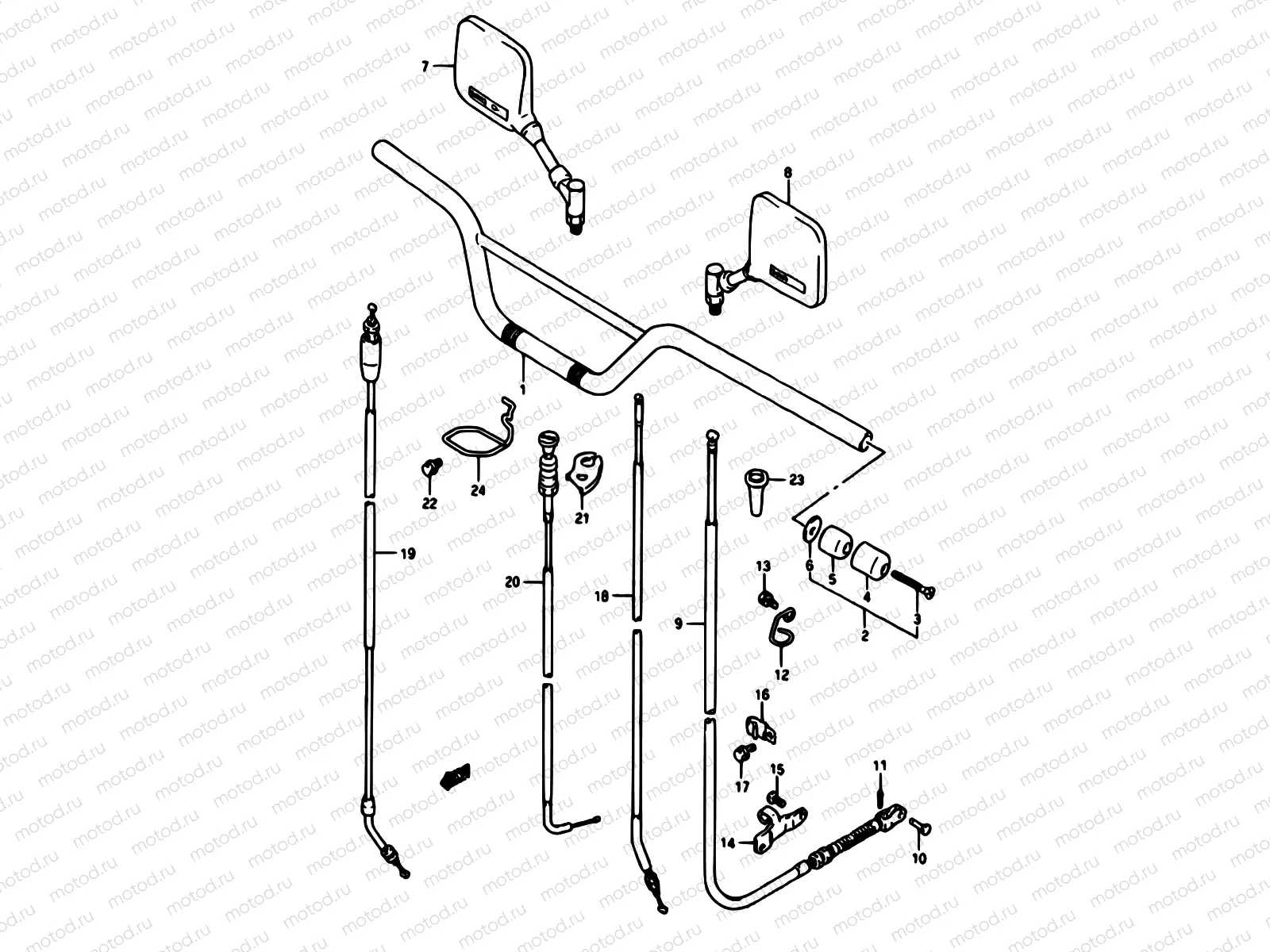 39A - HANDLEBAR (MODEL M)