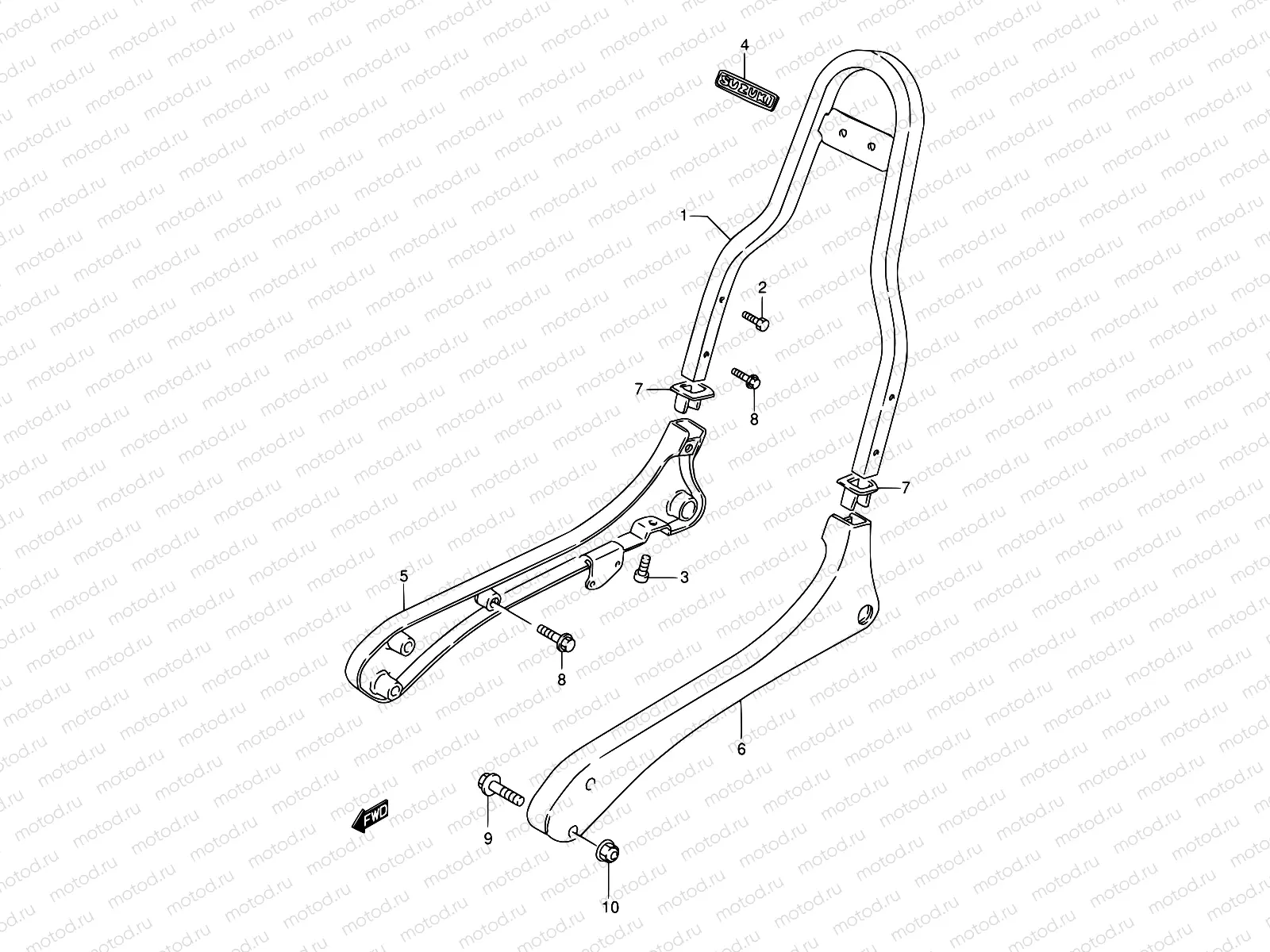 39A - PILLION HANDLE (MODEL V/W/X/Y/K1/K2/K3)