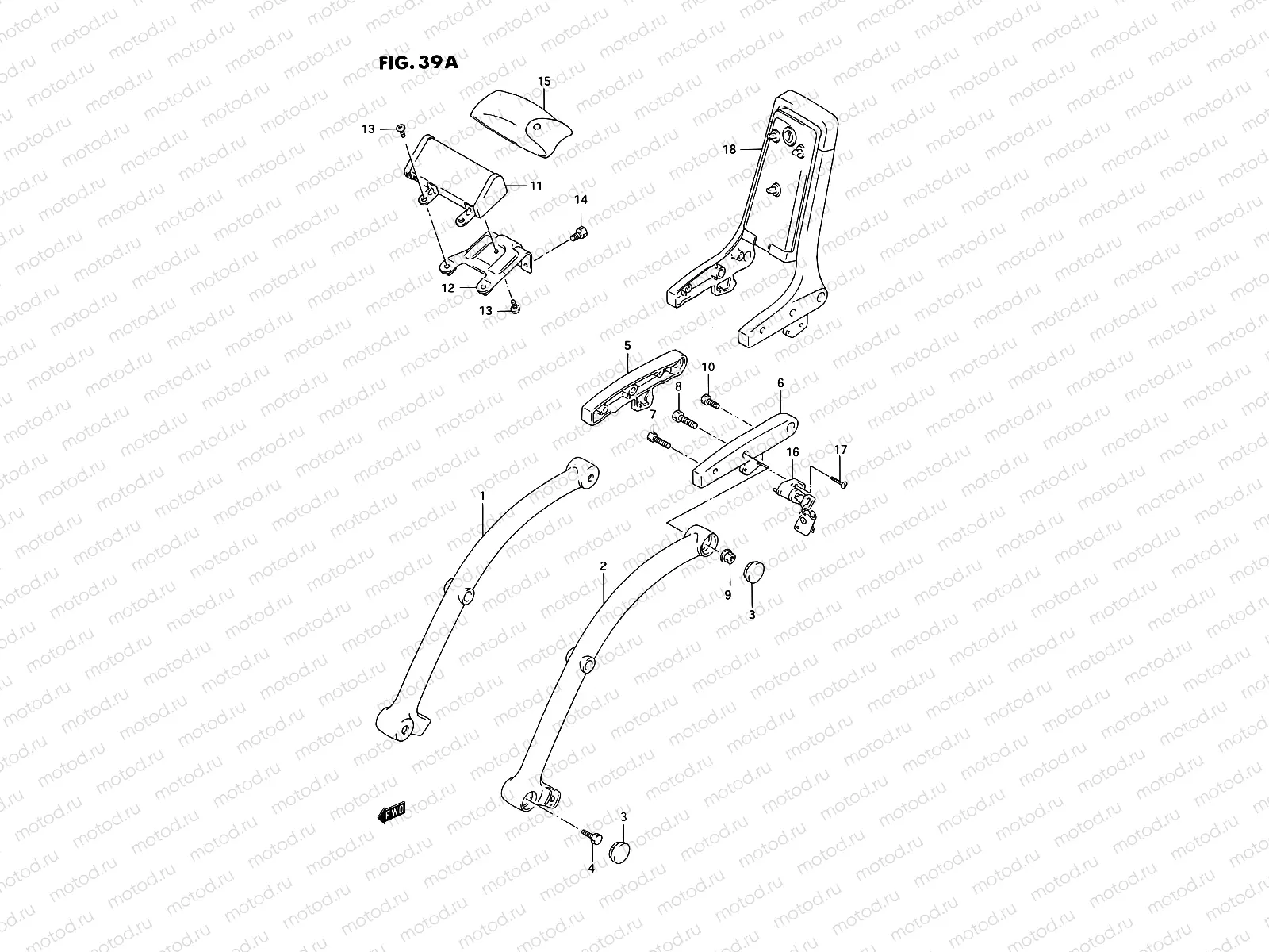39A - PILLION RIDER HANDLE (MODEL S E22)