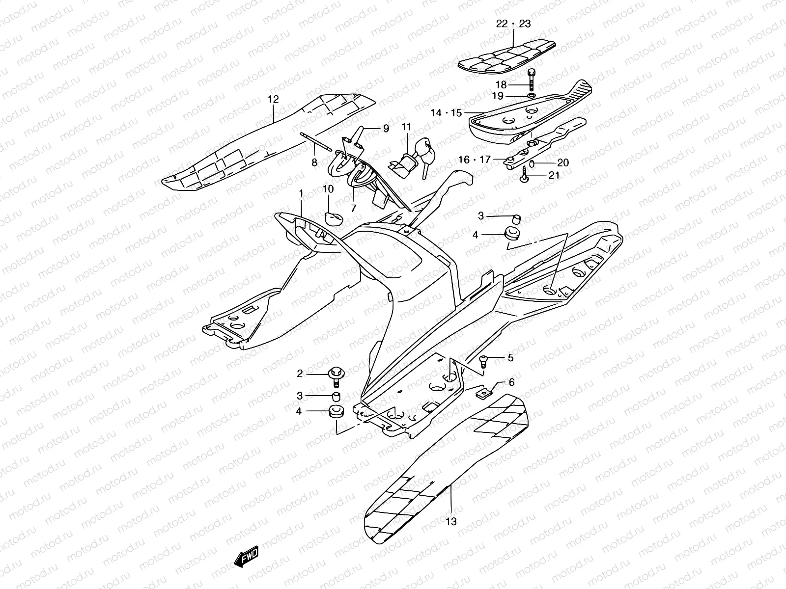 39A - REAR LEG SHIELD (MODEL Y)