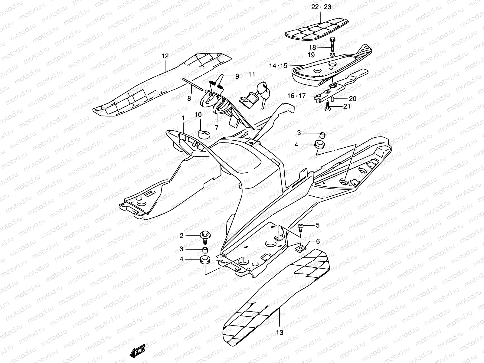 39A - REAR LEG SHIELD (MODEL Y)