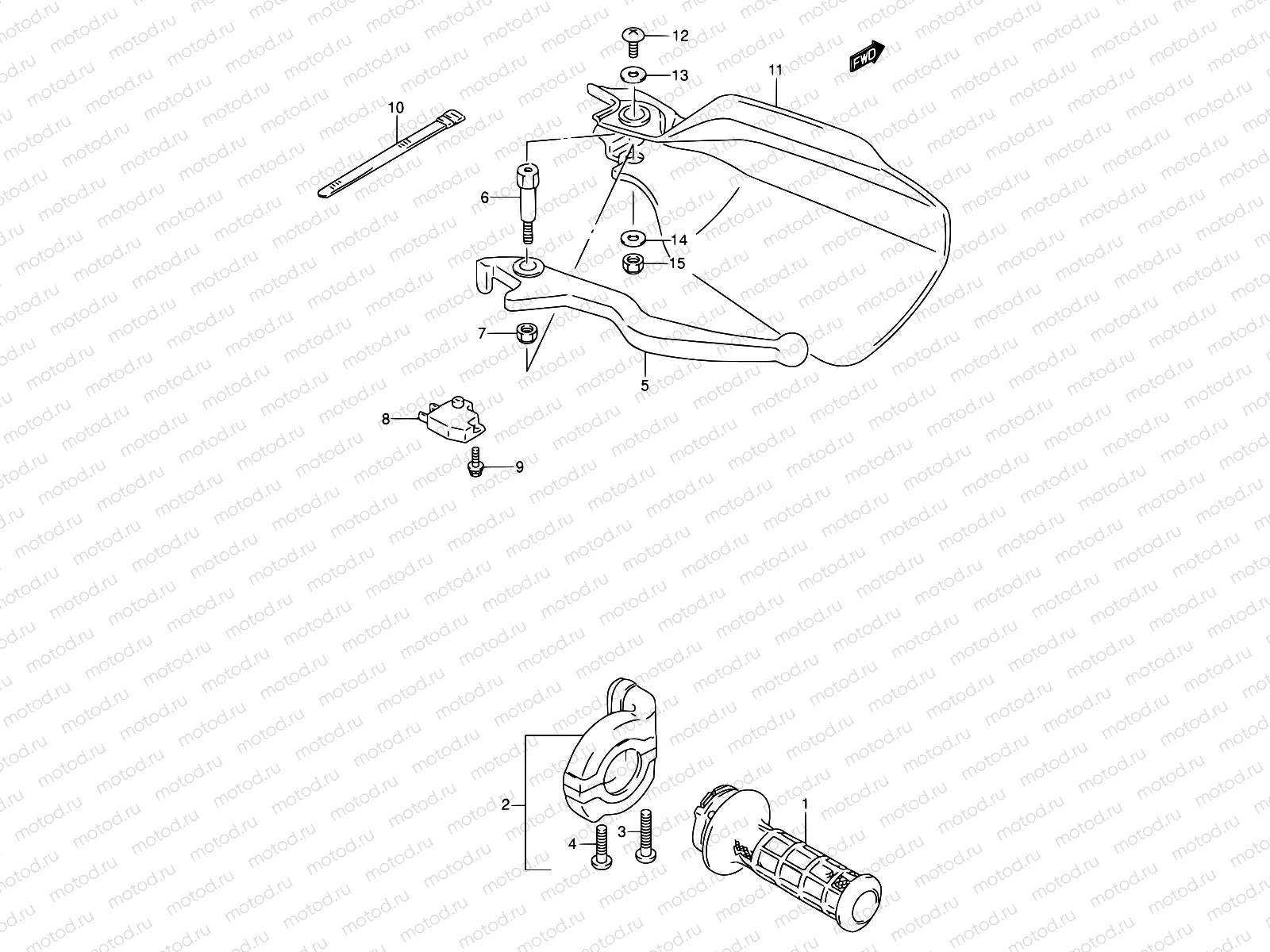 39A - RIGHT HANDLE LEVER (MODEL N/P/R/S/T)