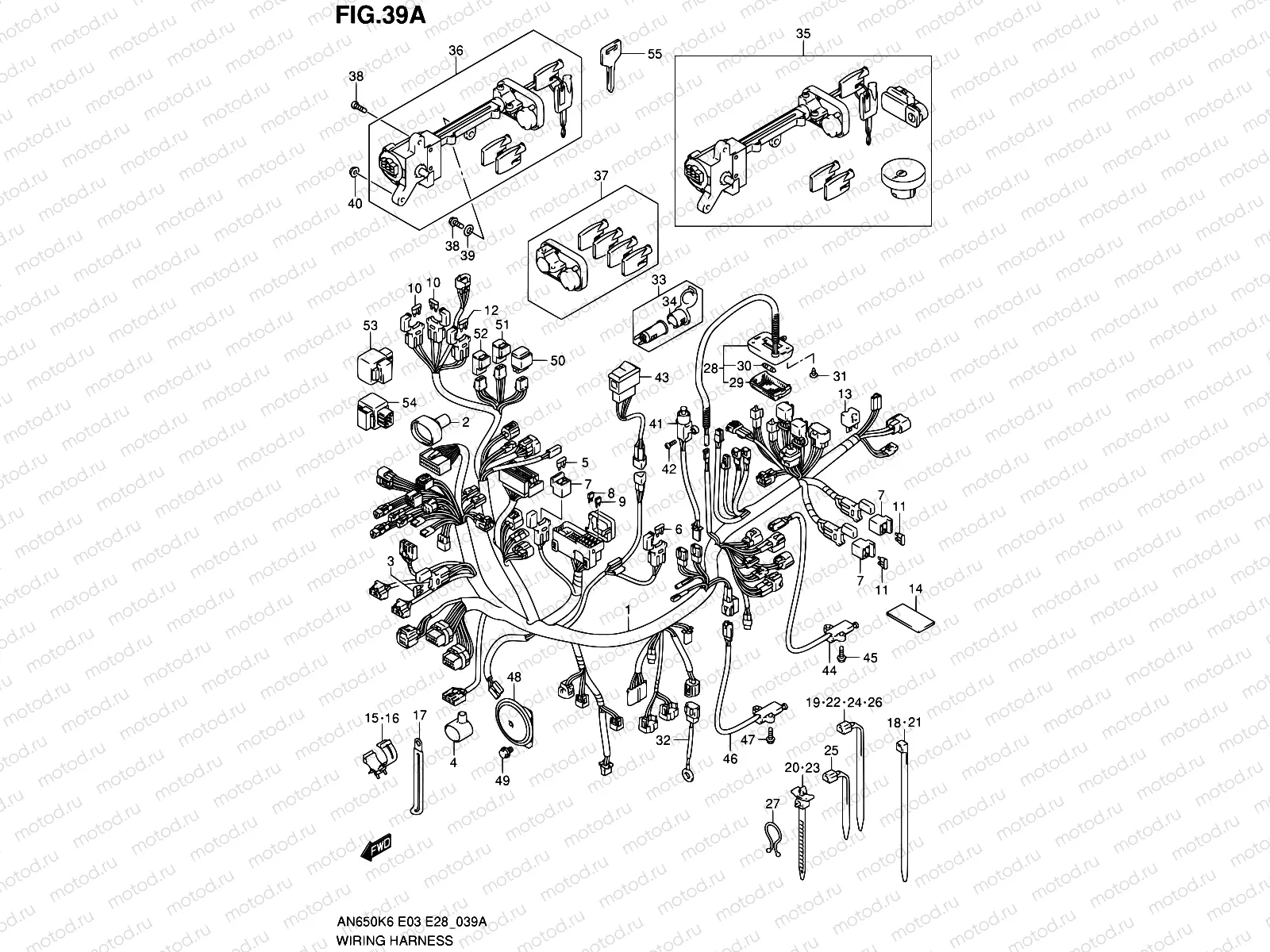 39A - WIRING HARNESS (AN650AK9)