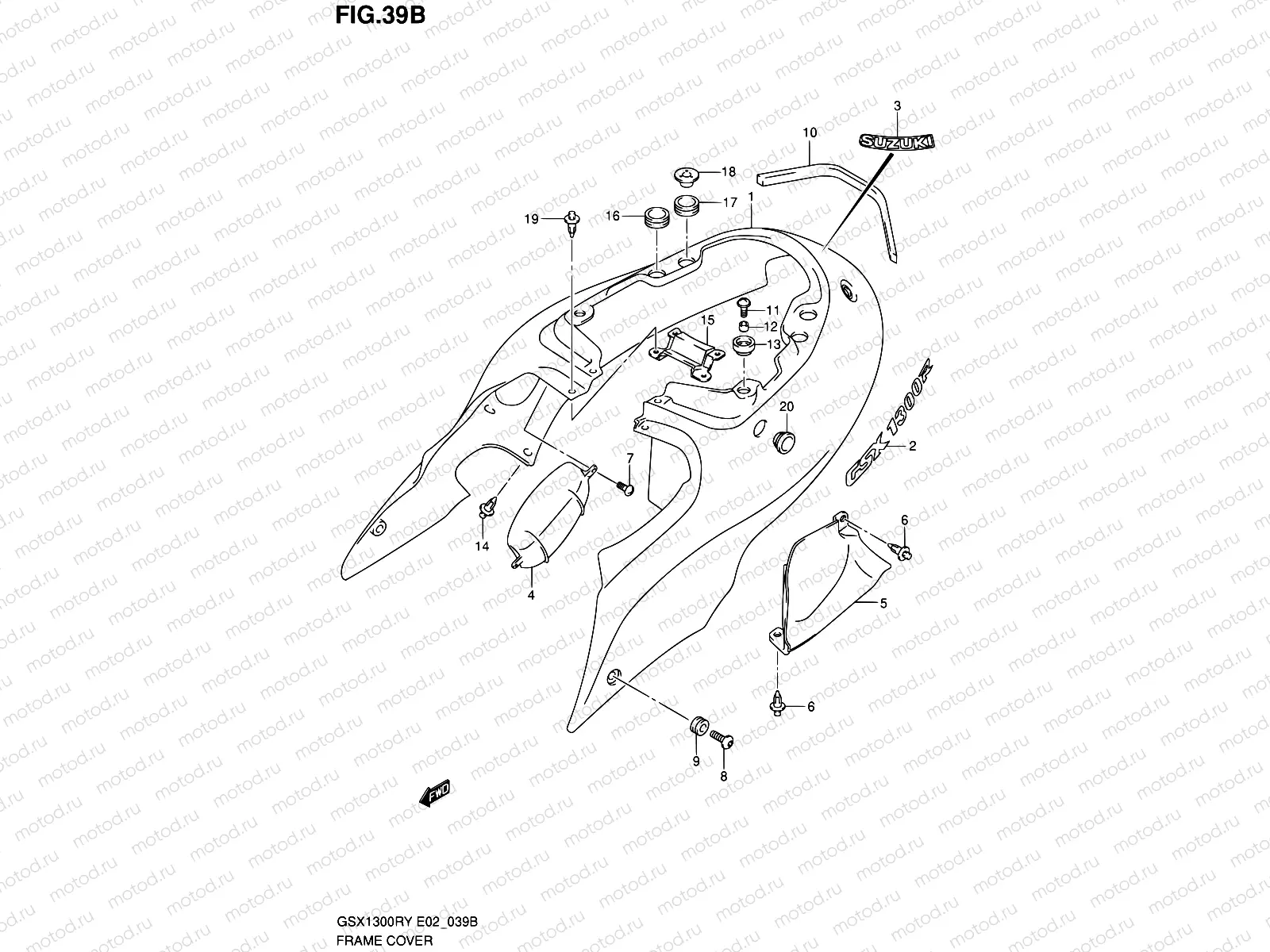 39B - FRAME COVER (MODEL K1)
