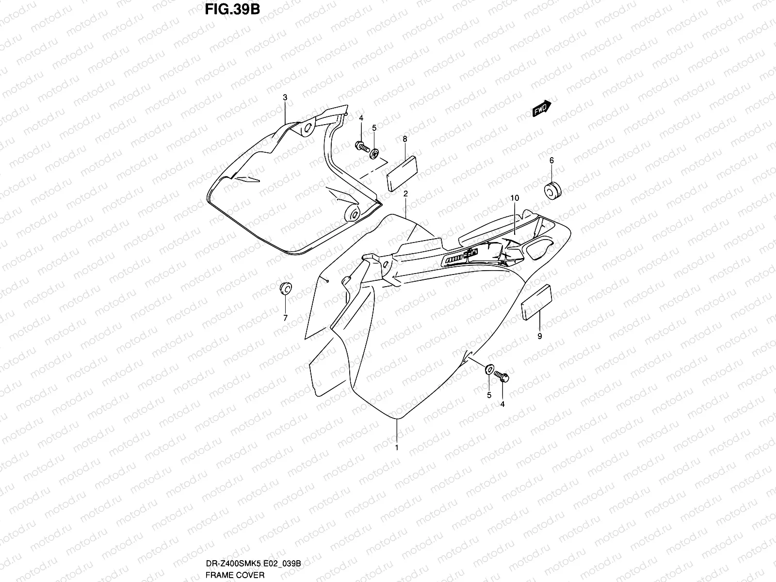 39B - FRAME COVER (MODEL K9)