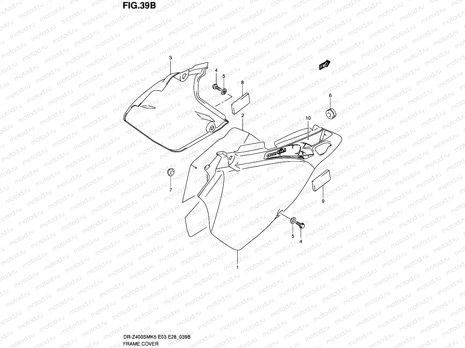 39B - FRAME COVER (MODEL K9)
