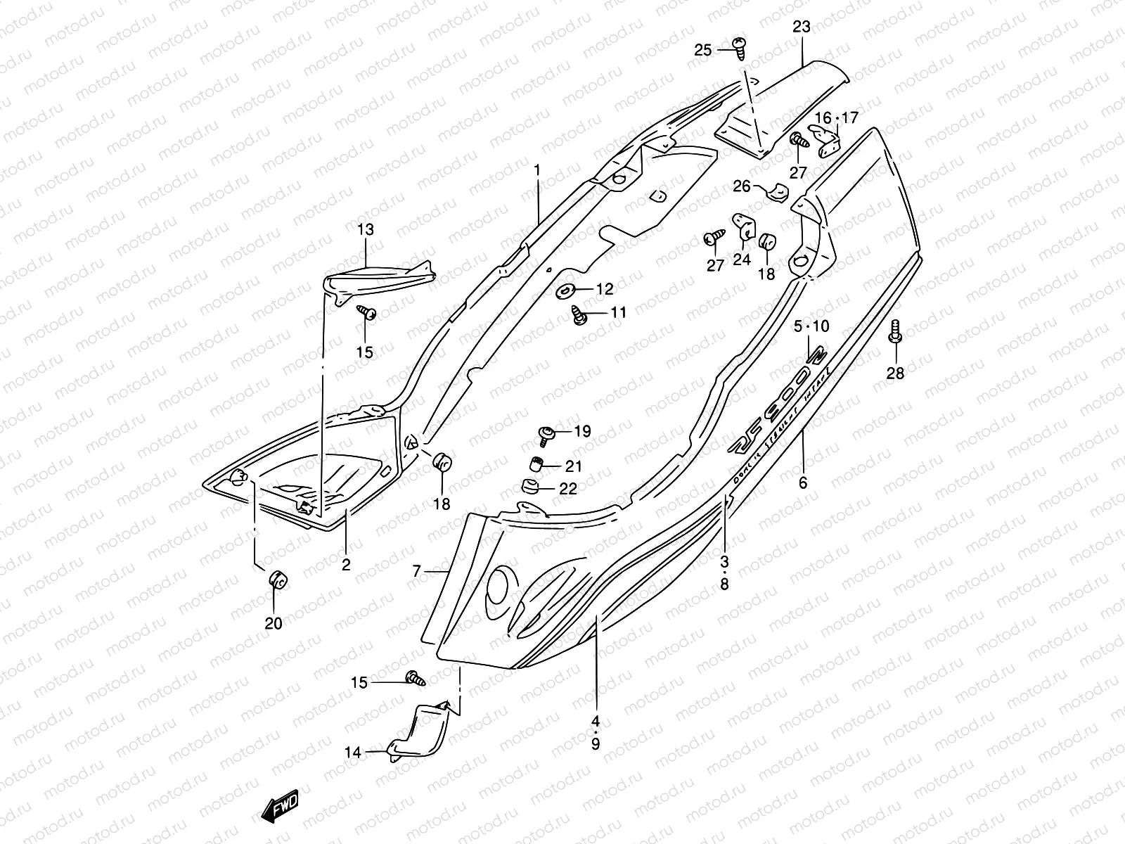 39B - FRAME COVER (MODEL W)
