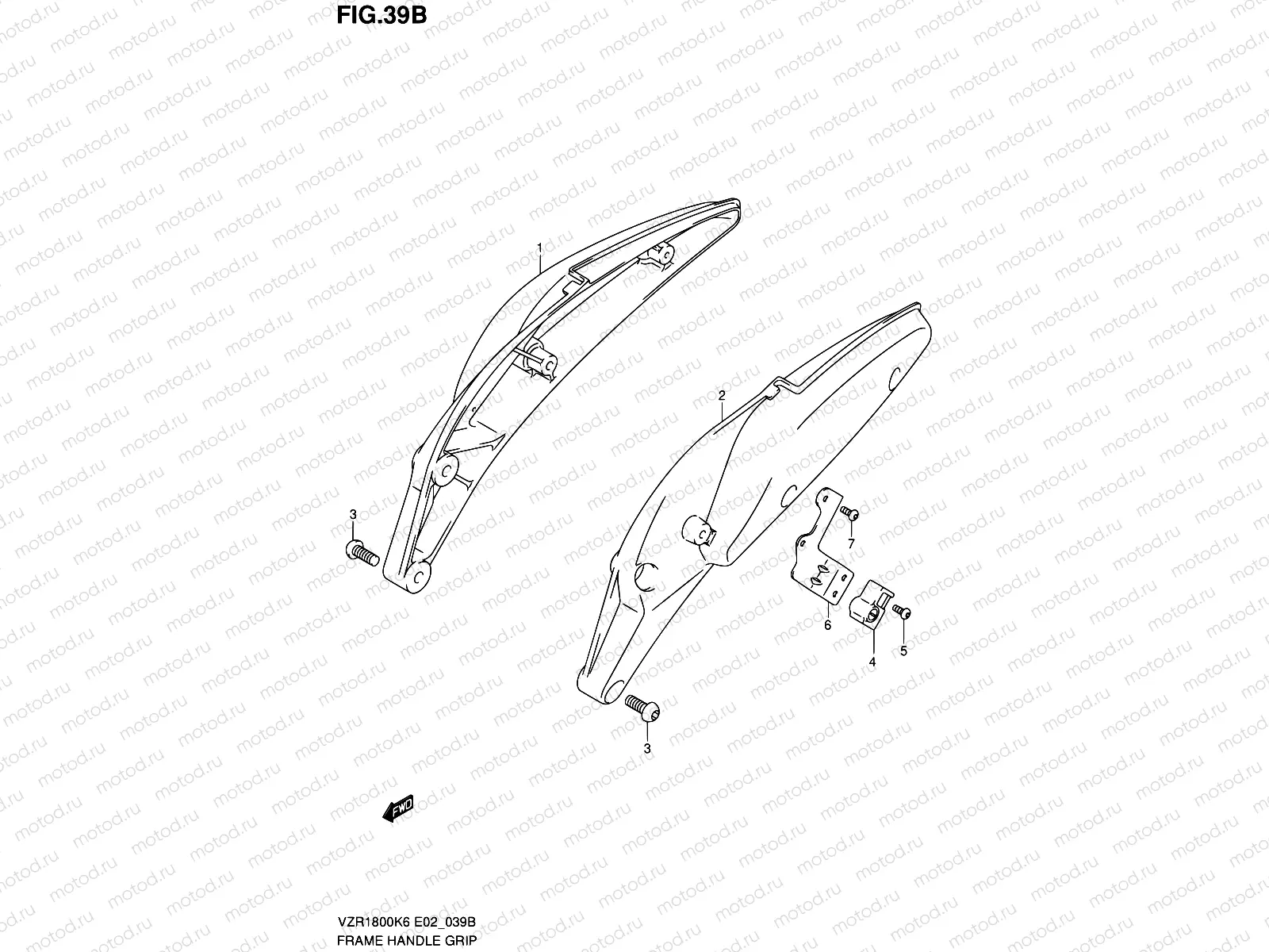 39B - FRAME HANDLE GRIP (VZR1800NK8/NU2K8)