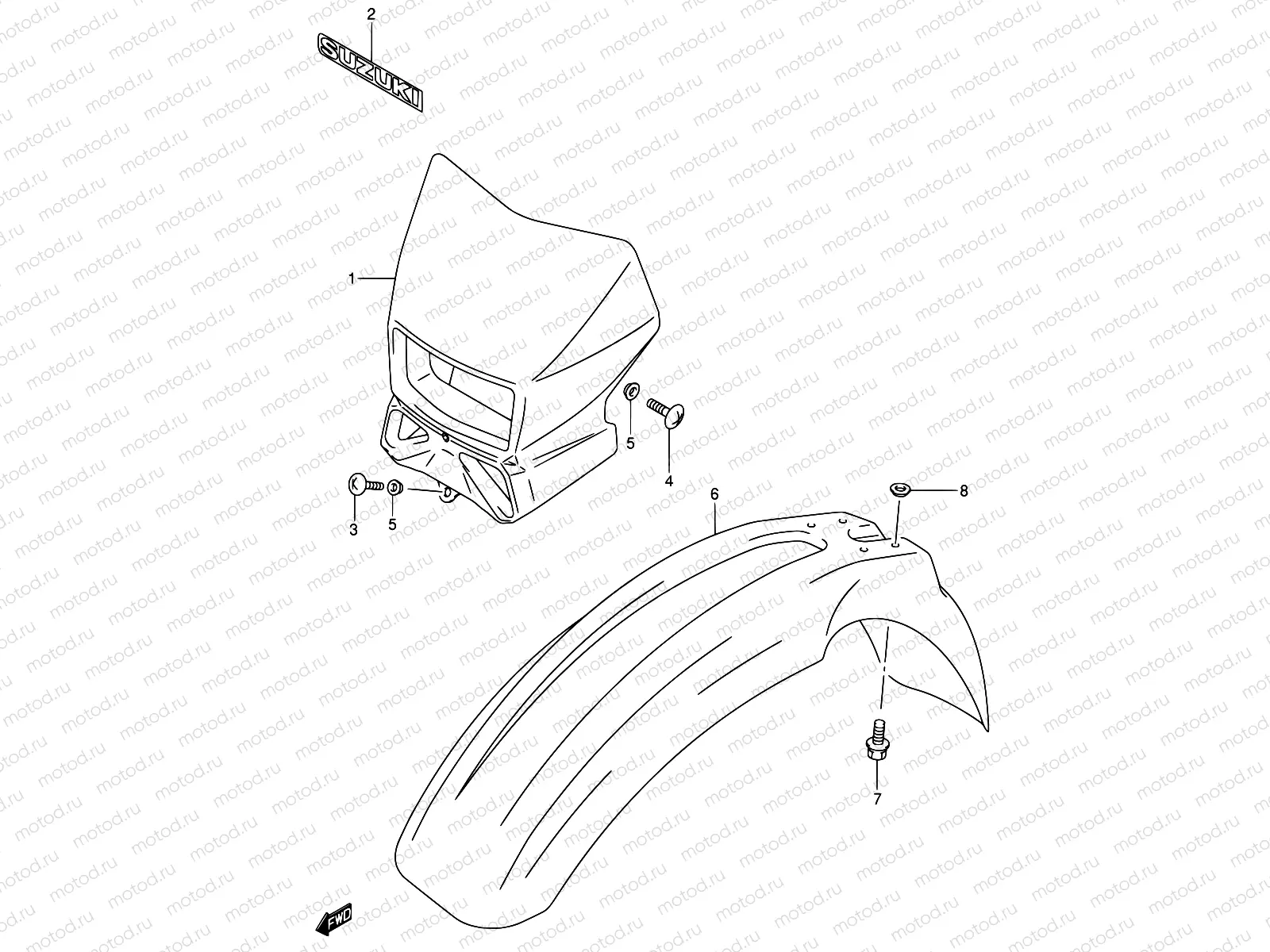 39B - FRONT FENDER (MODEL K2)