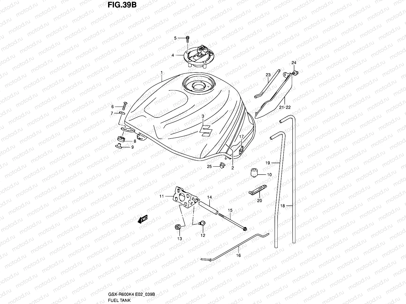 39B - FUEL TANK (GSX-R600XK5)