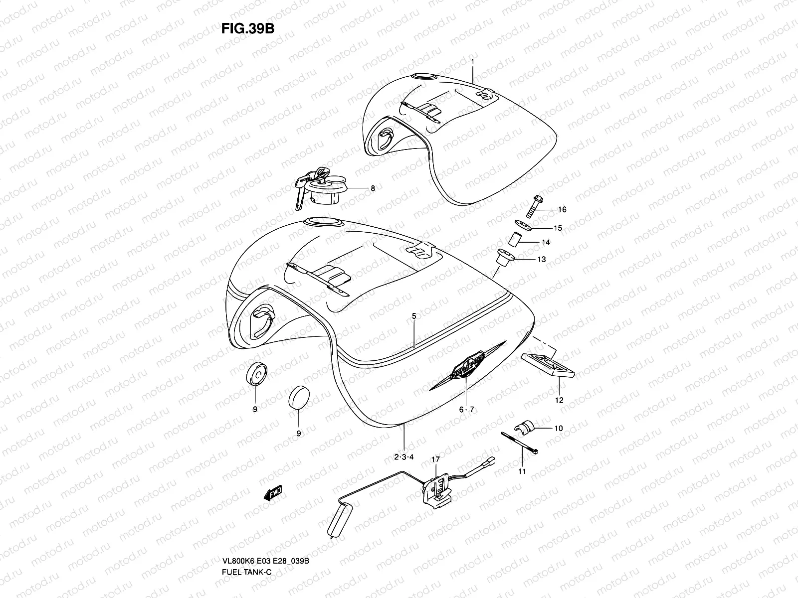 39B - FUEL TANK (VL800K7/TK7/K8/TK8)