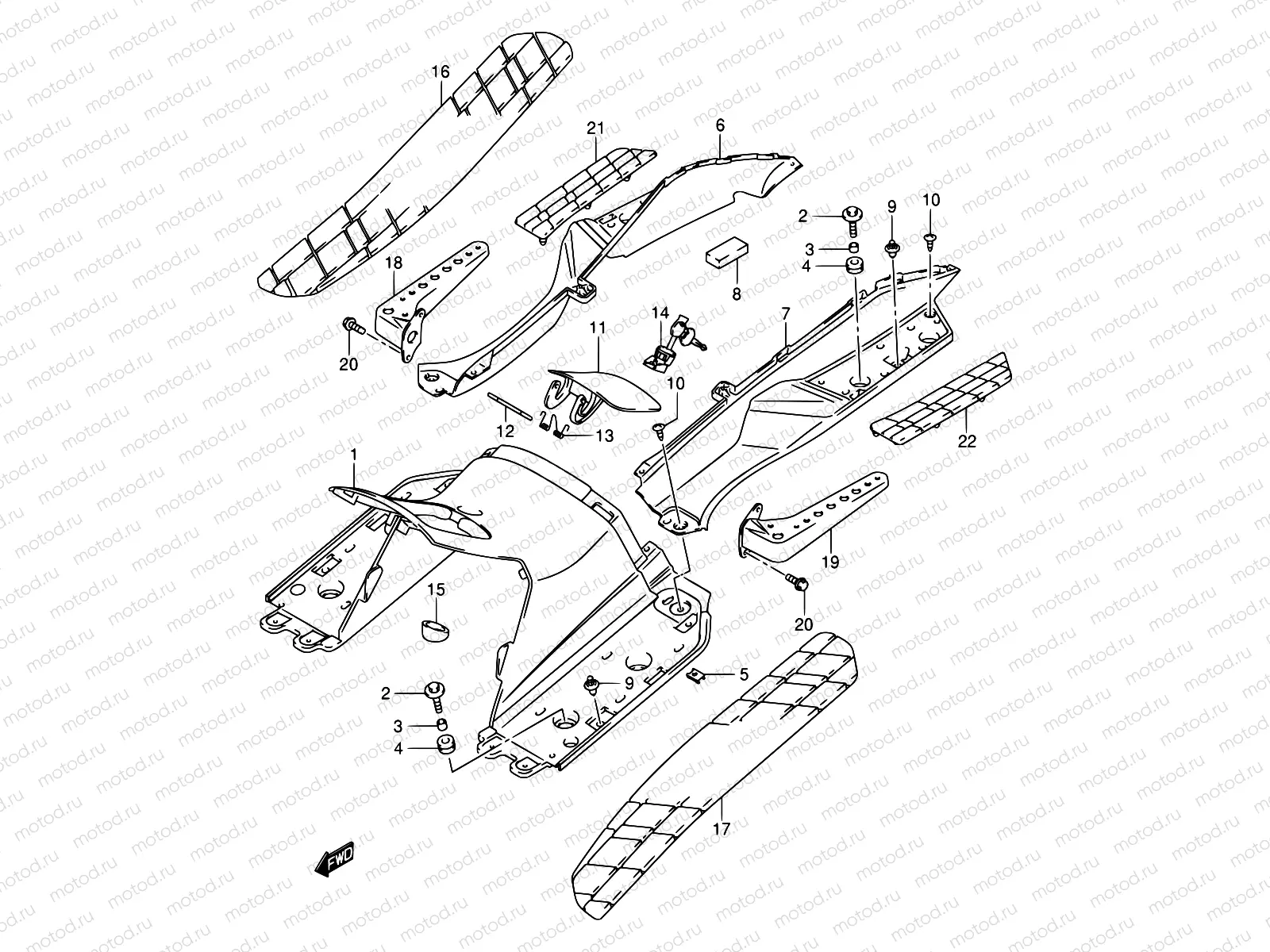 39B - REAR LEG SHIELD (MODEL K1/K2)