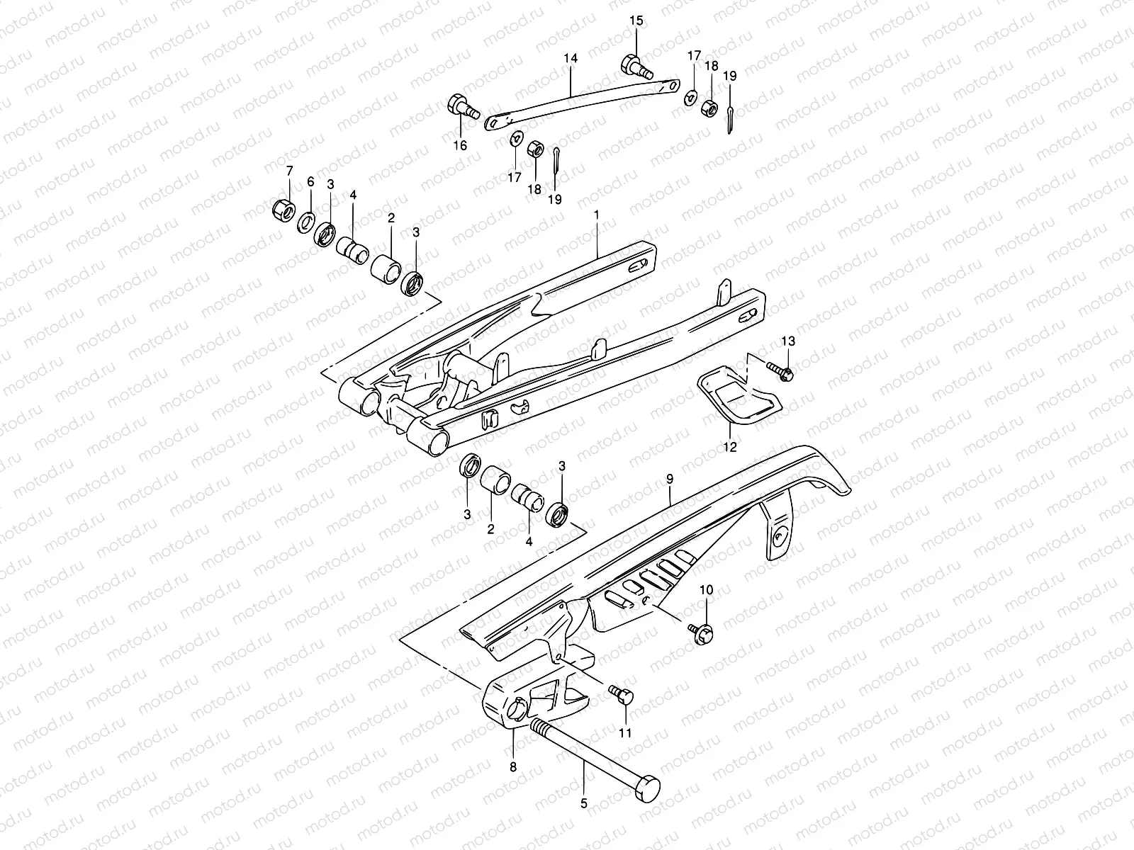 39B - REAR SWINGING ARM (MODEL M E17)
