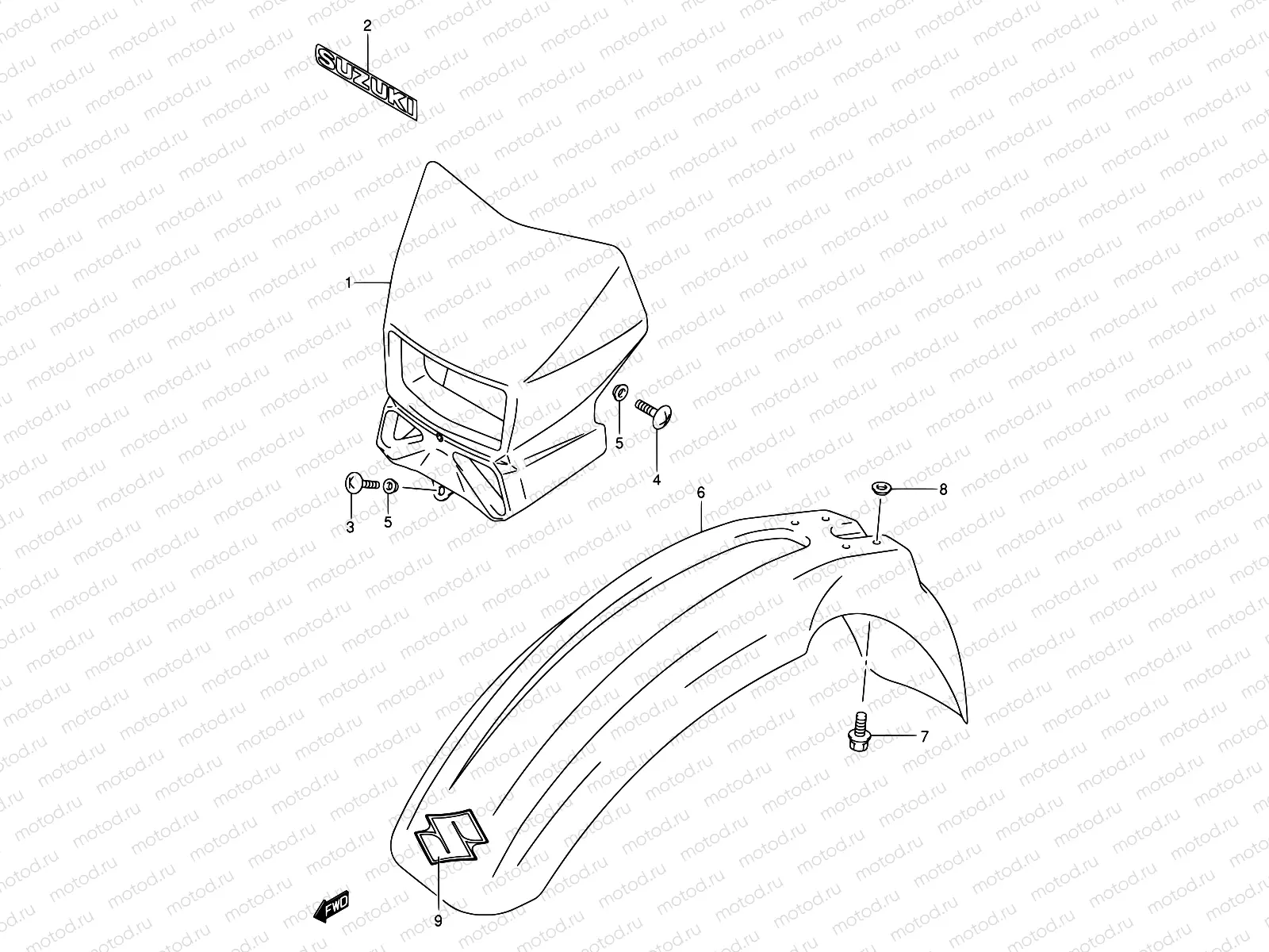 39C - FRONT FENDER (MODEL K3/K4)