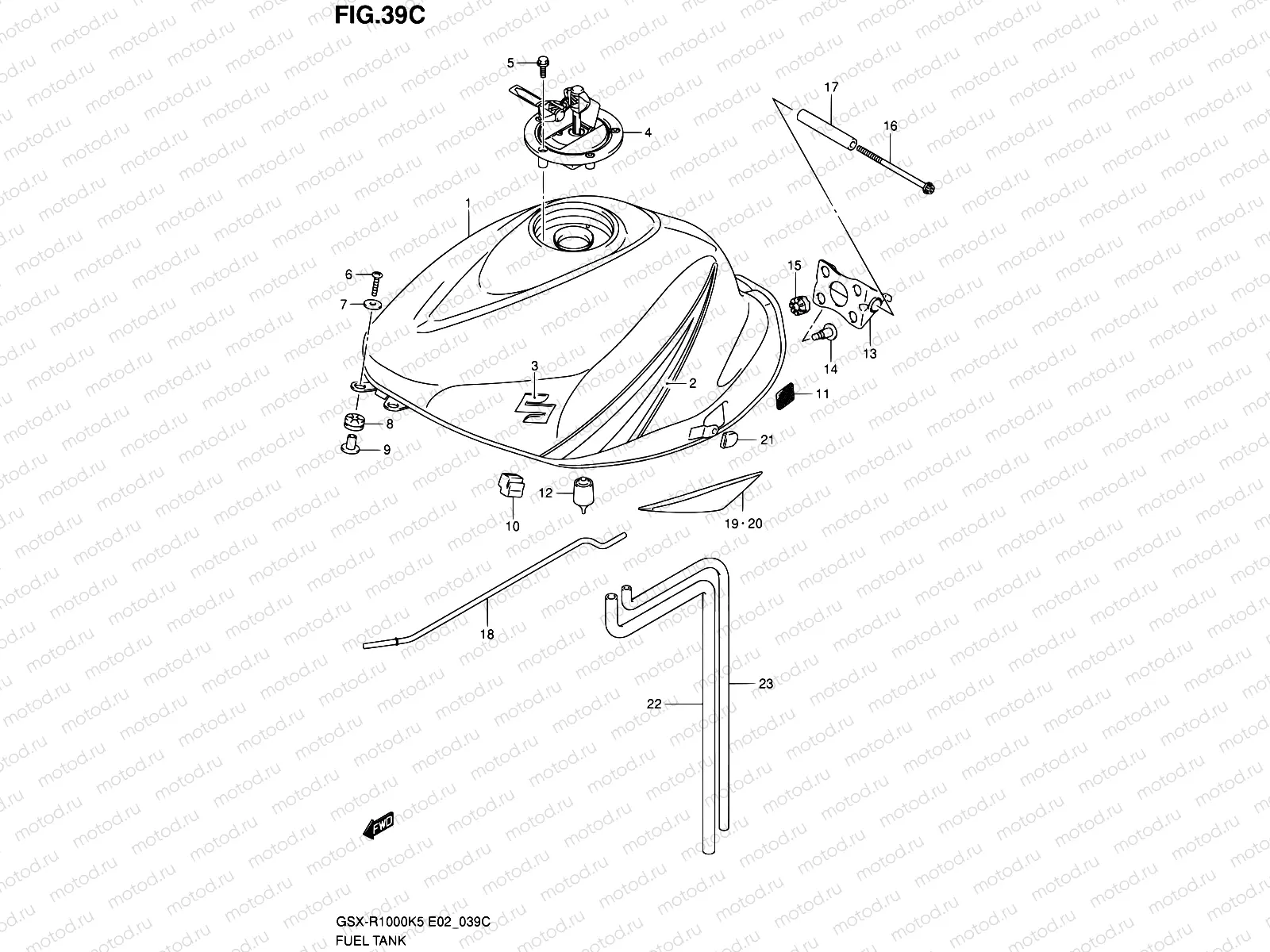 39C - FUEL TANK (GSX-R1000K6 E02,E19)