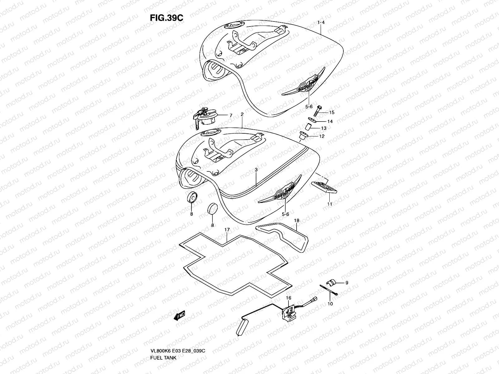 39C - FUEL TANK (MODEL K9)