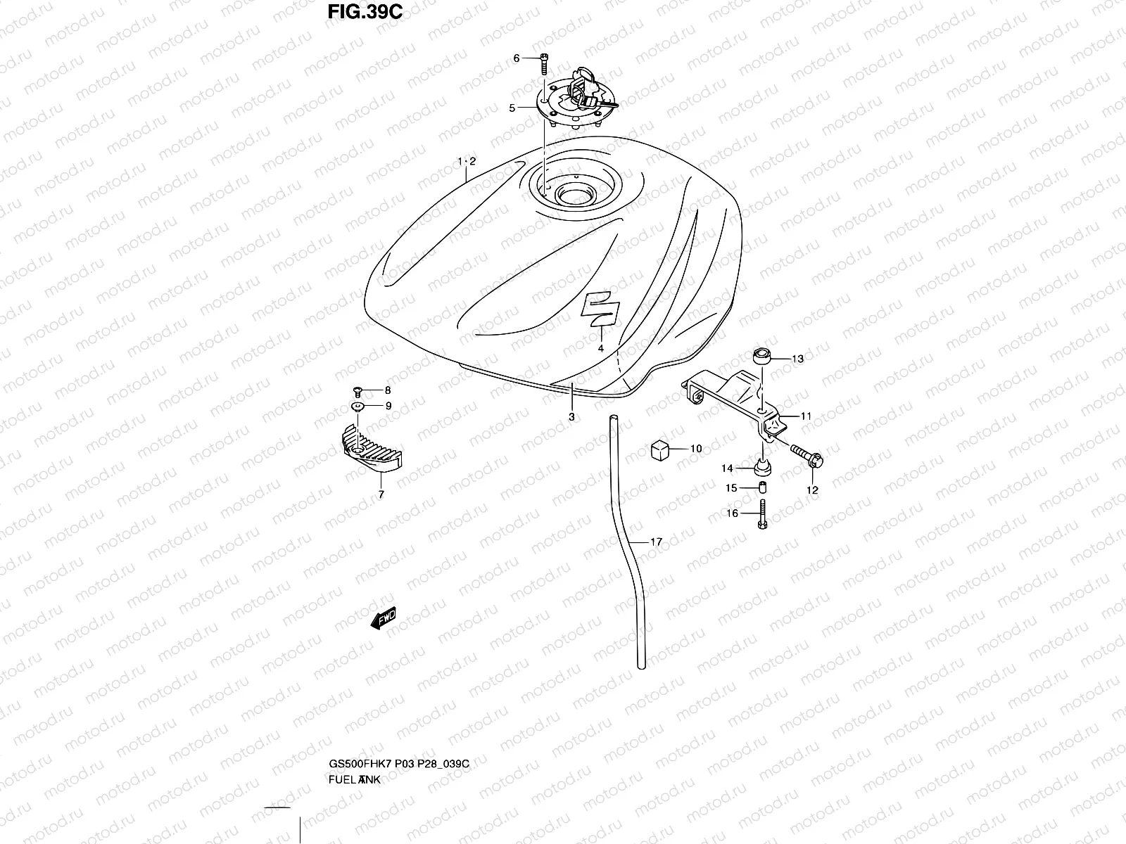 39C - FUEL TANK (MODEL L0)