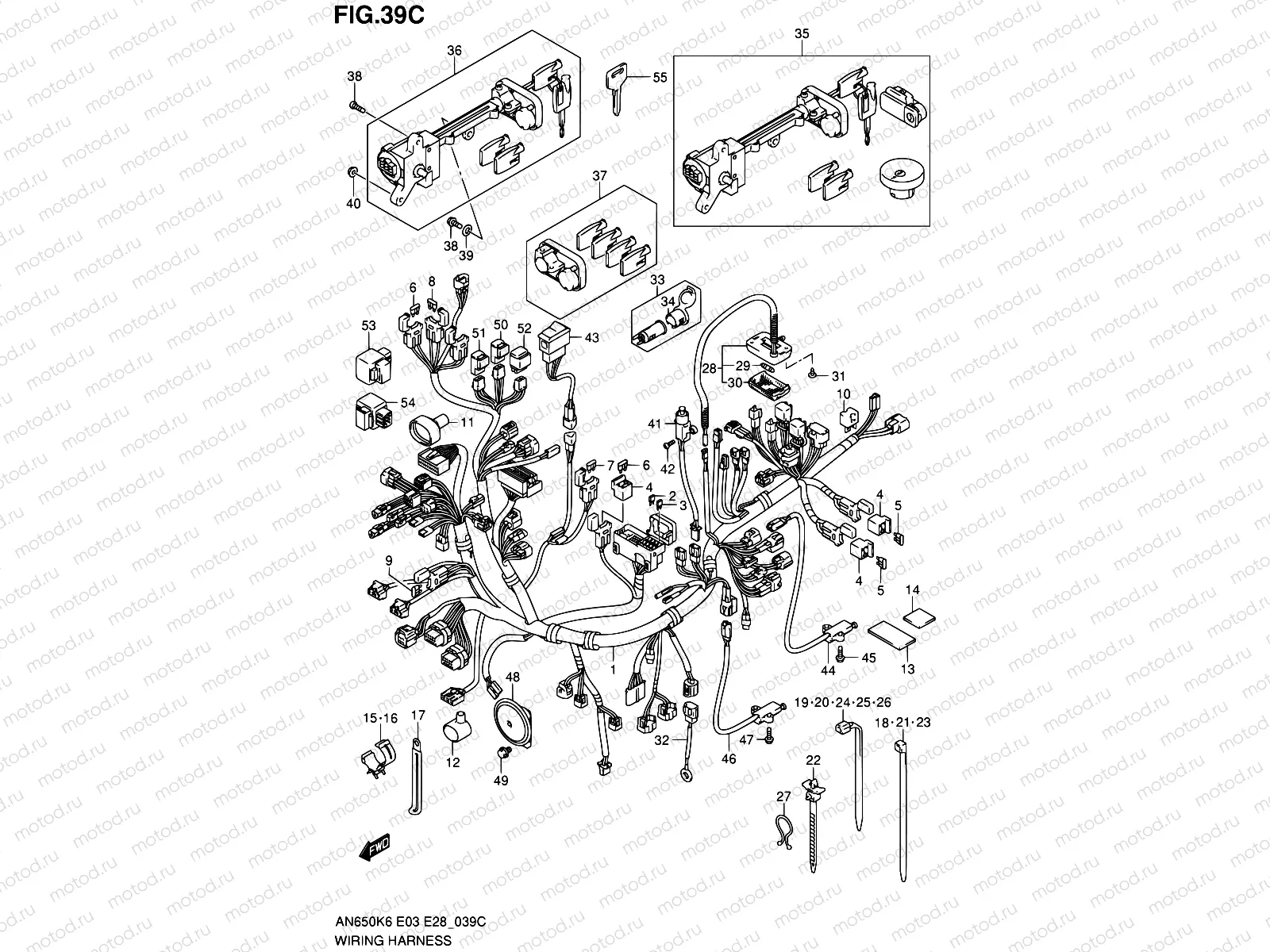 39C - WIRING HARNESS (AN650AL0)