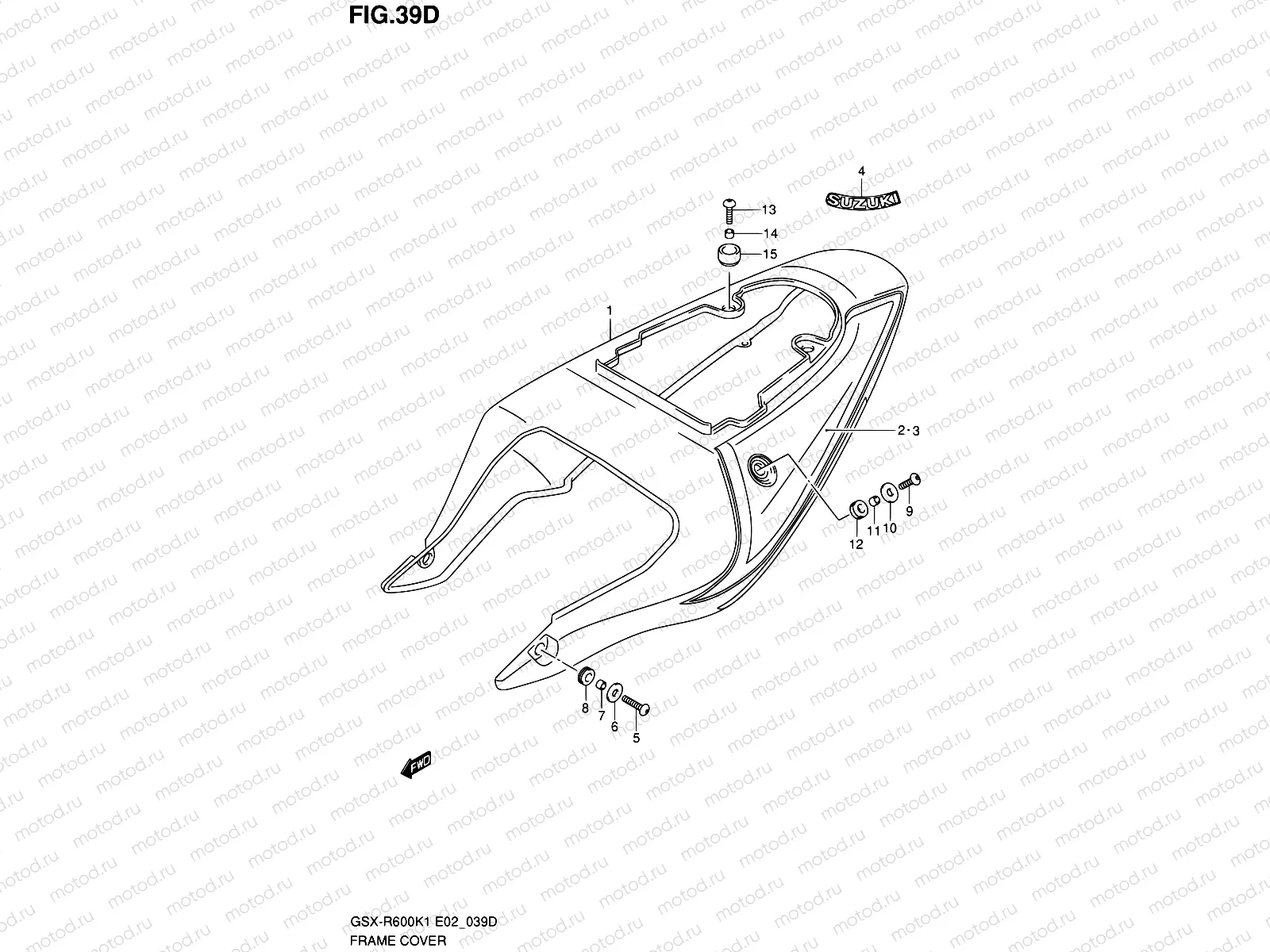 39D - FRAME COVER (GSX-R600ZK3)